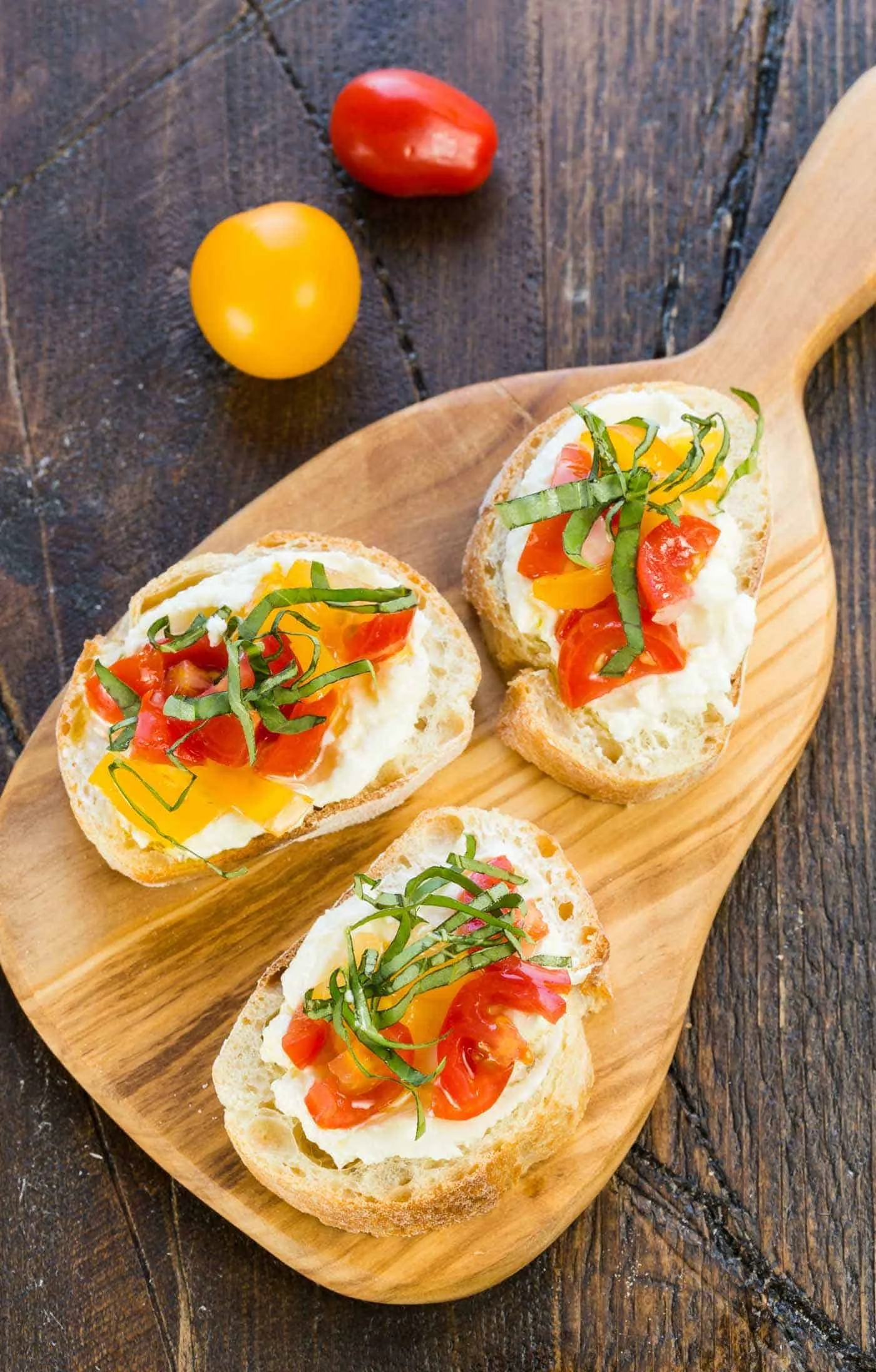 Crostini with Marinated Tomatoes and Whipped Feta