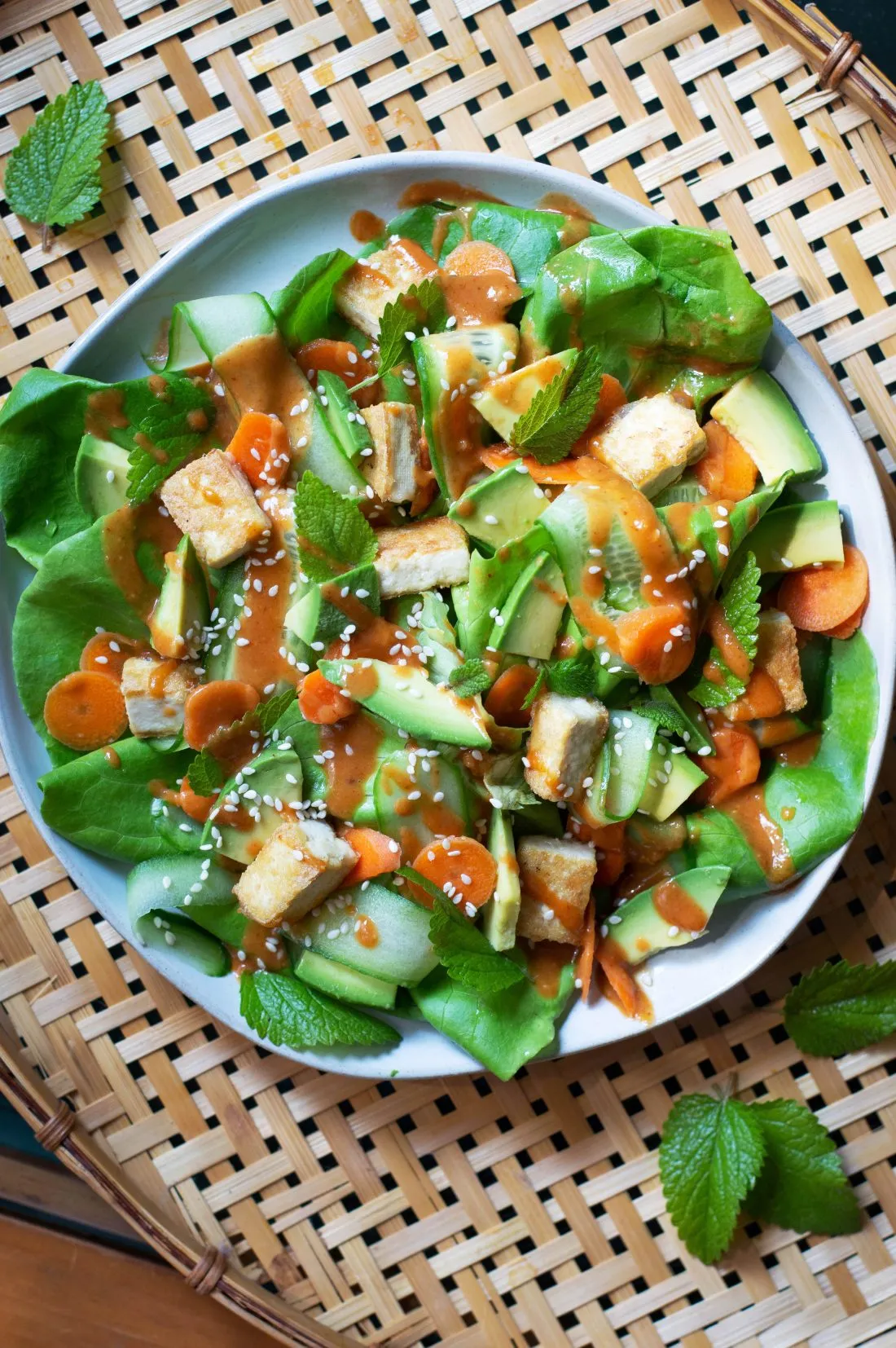 Crunchy Peanut Tofu Salad