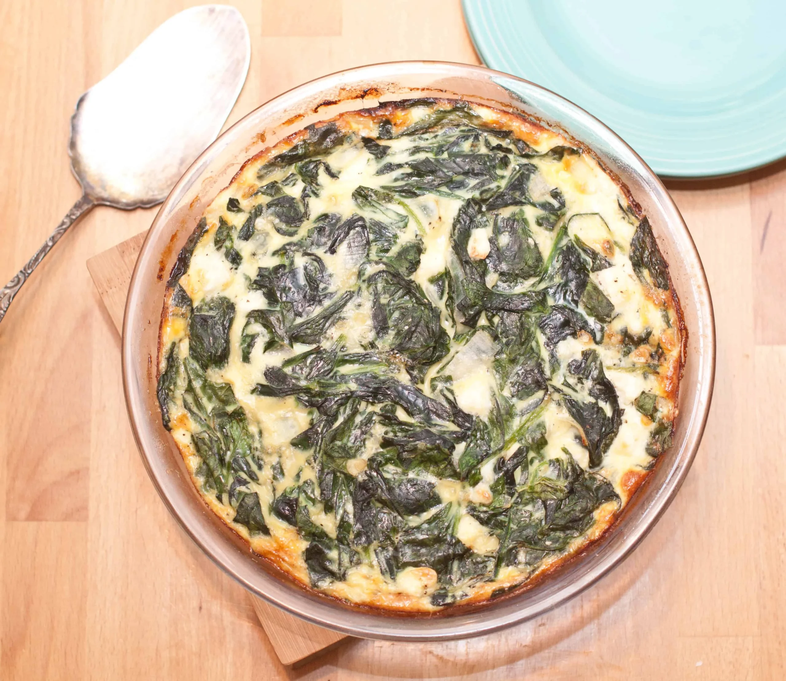 Crustless Spinach and Feta Quiche