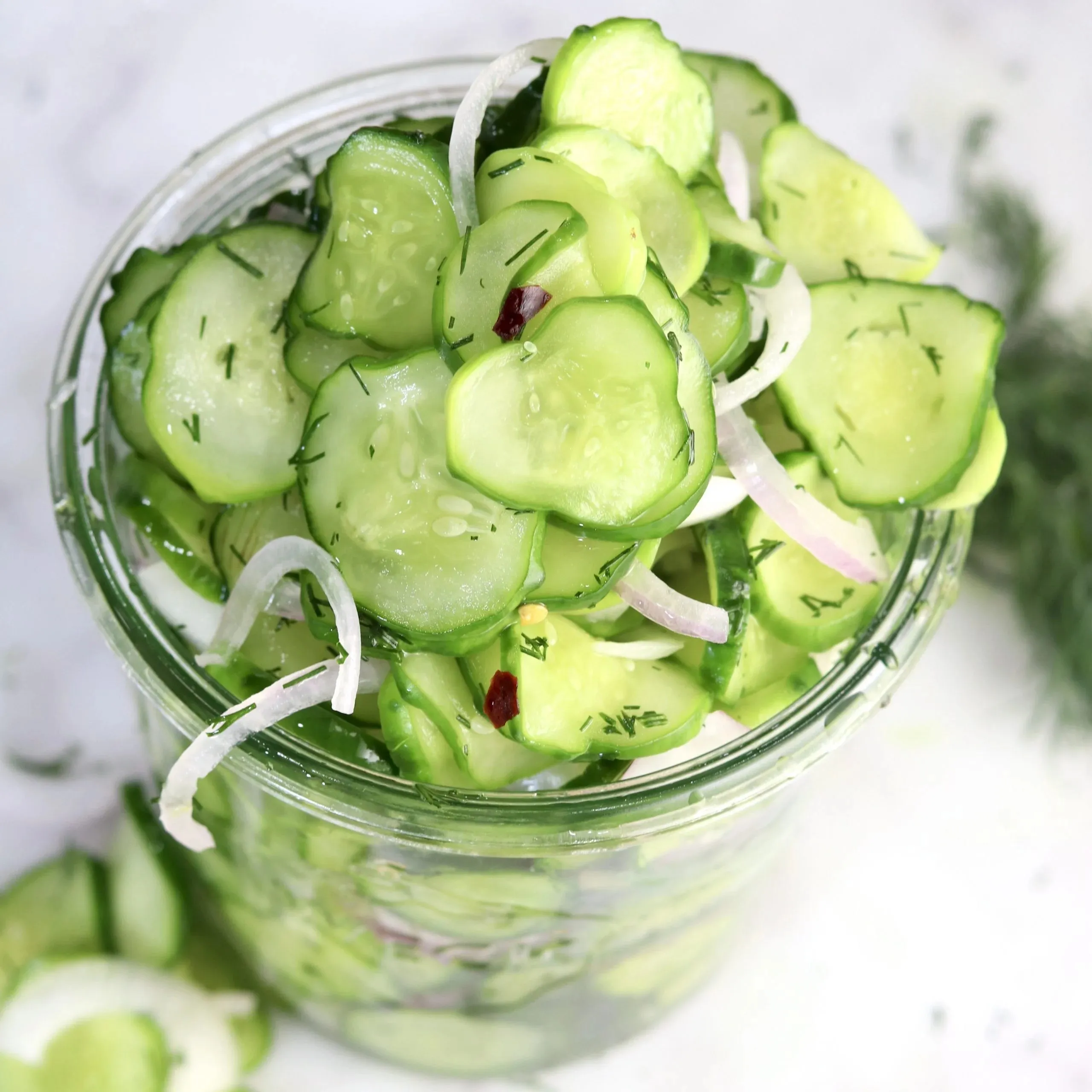 Cucumber Apple Cider Vinegar Salad with Onion
