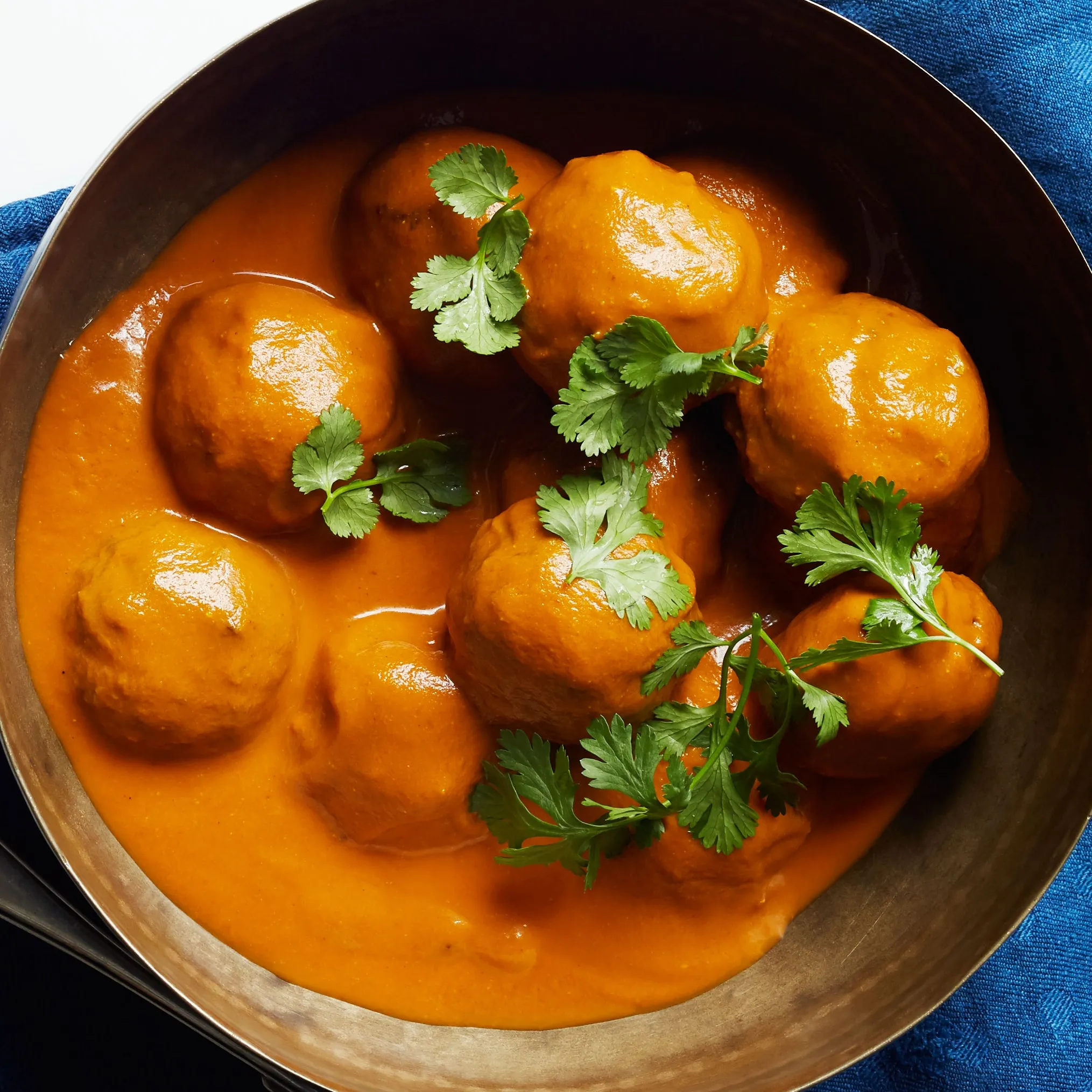 Curried Chicken Meatballs in Tomato Chili Sauce