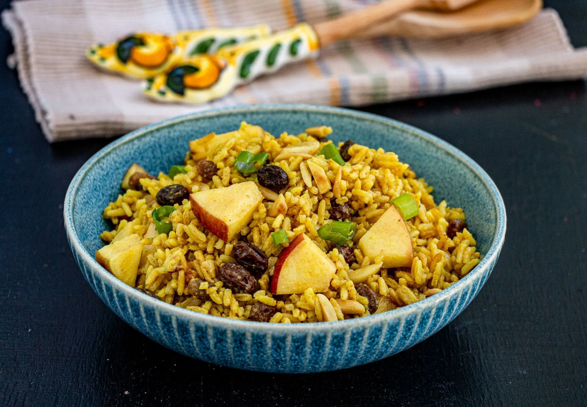 Curried Rice Salad with Apples and Raisins