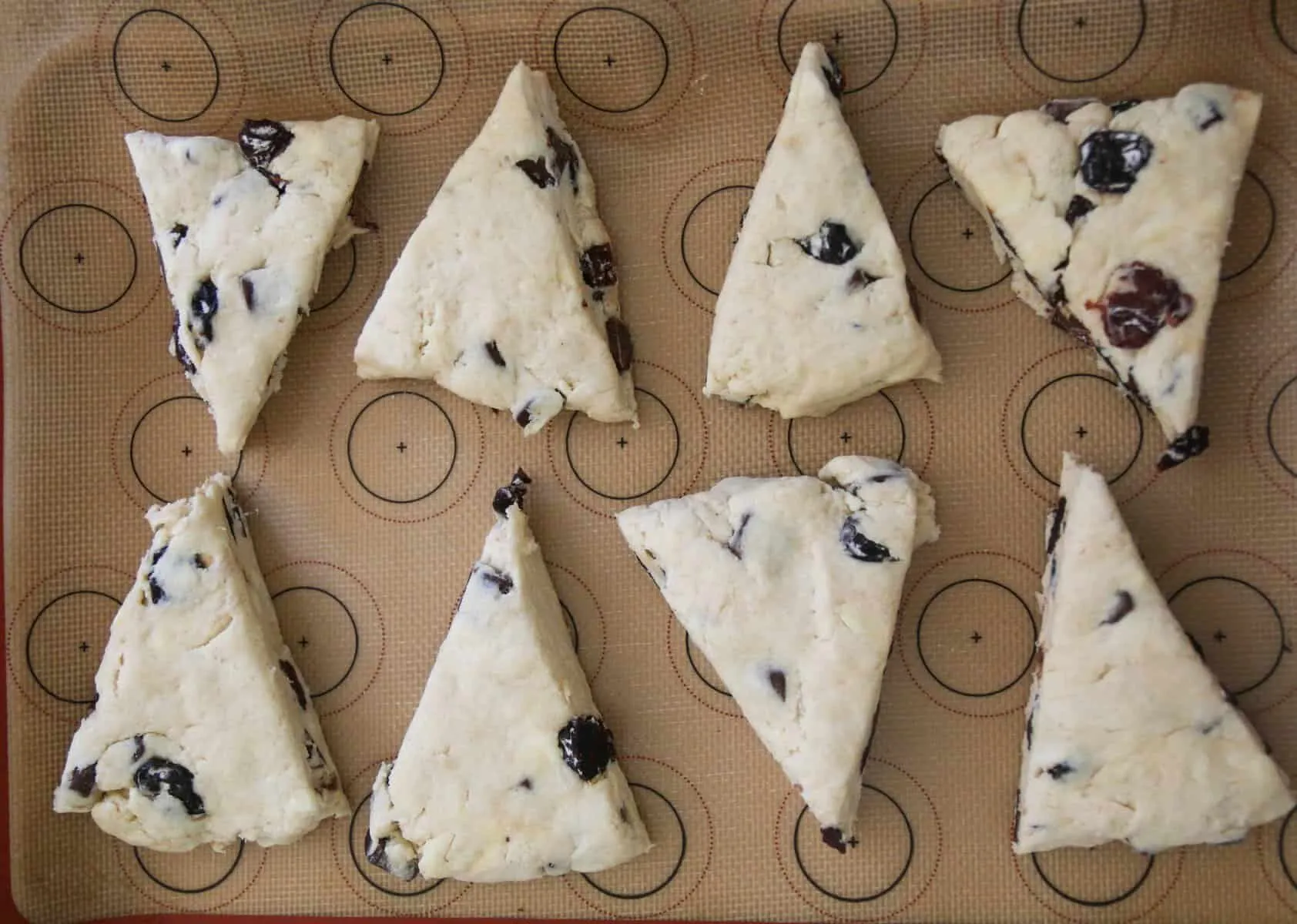 Dark Chocolate Cherry Almond Scones