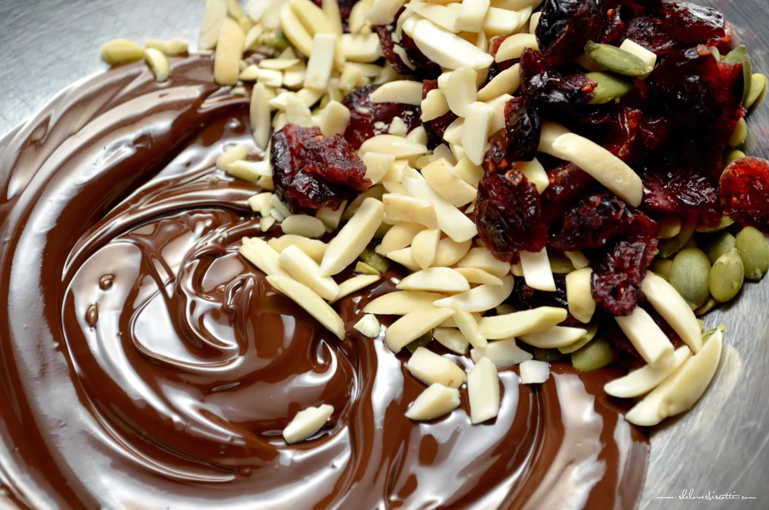 Dark Chocolate Cranberry Almond Clusters