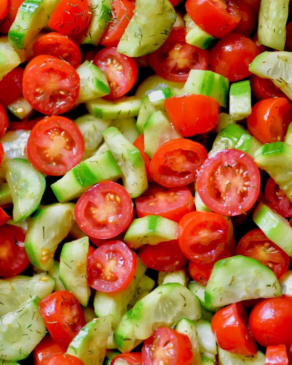 Dilled Cucumber Tomato Salad