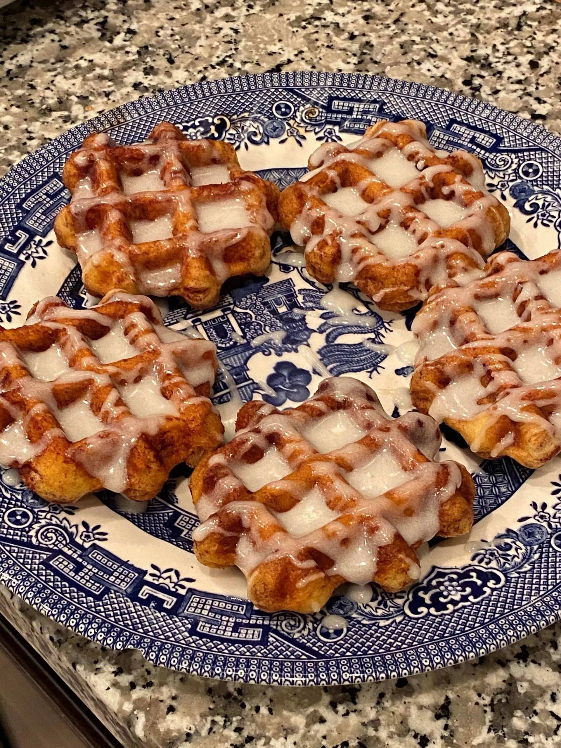 Easy Cinnamon Roll Waffles