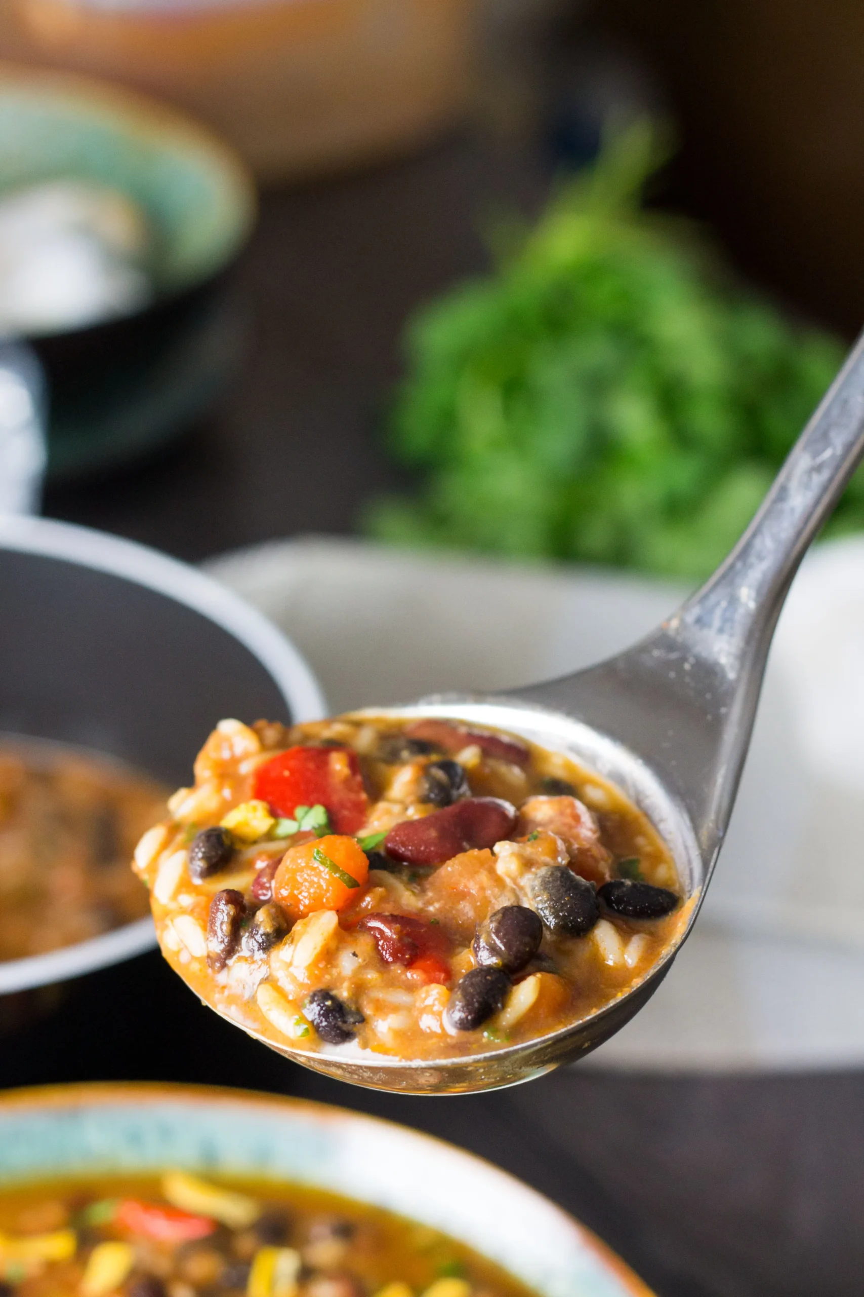 Easy Mexican Beans and Rice Soup