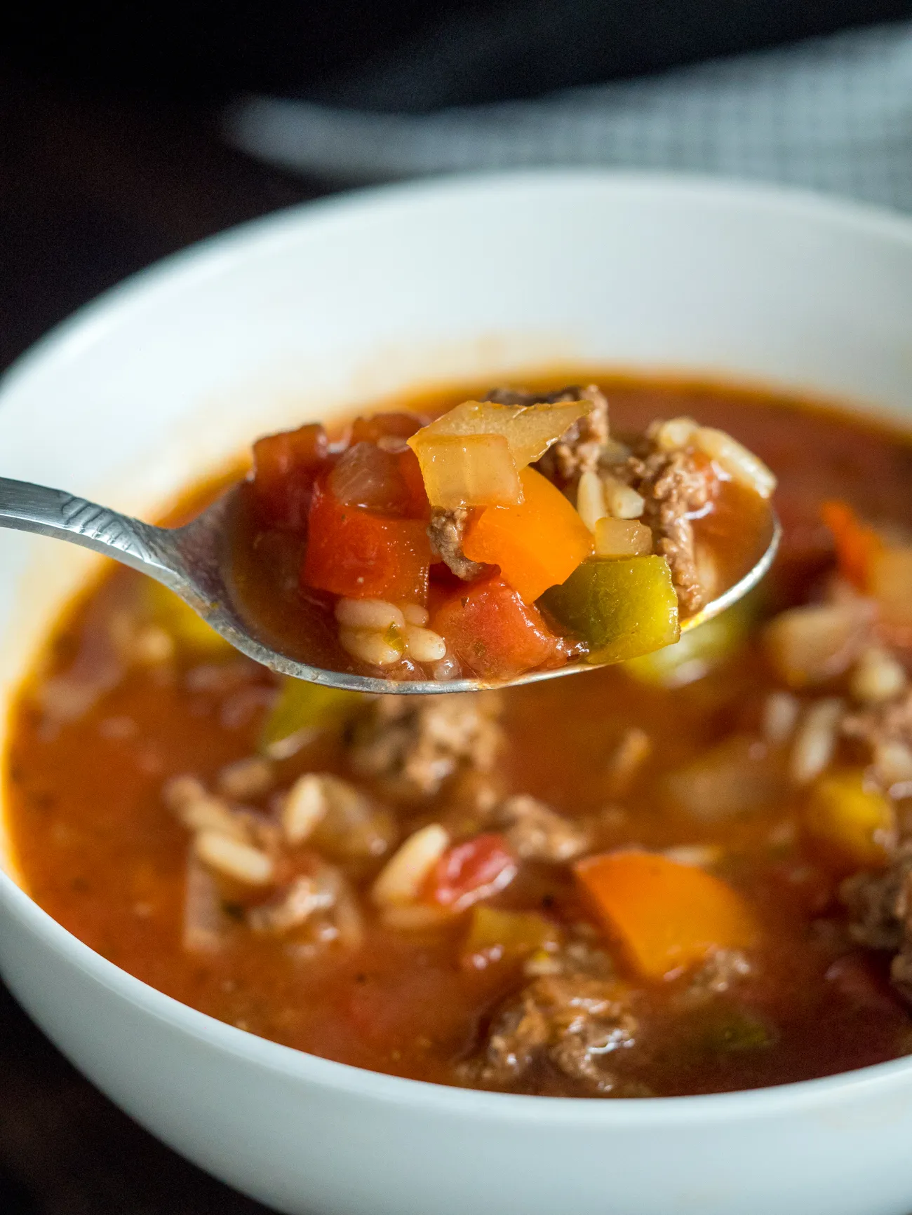 Easy One Pot Stuffed Pepper Soup