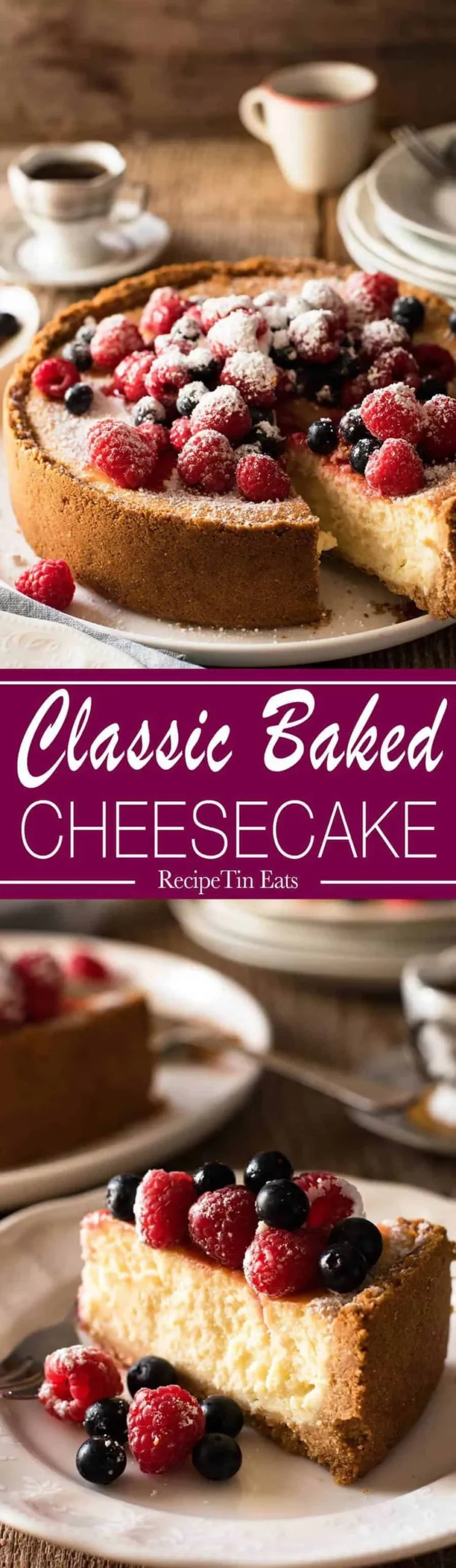 Easy Original Baked Homemade Classic Cheesecake