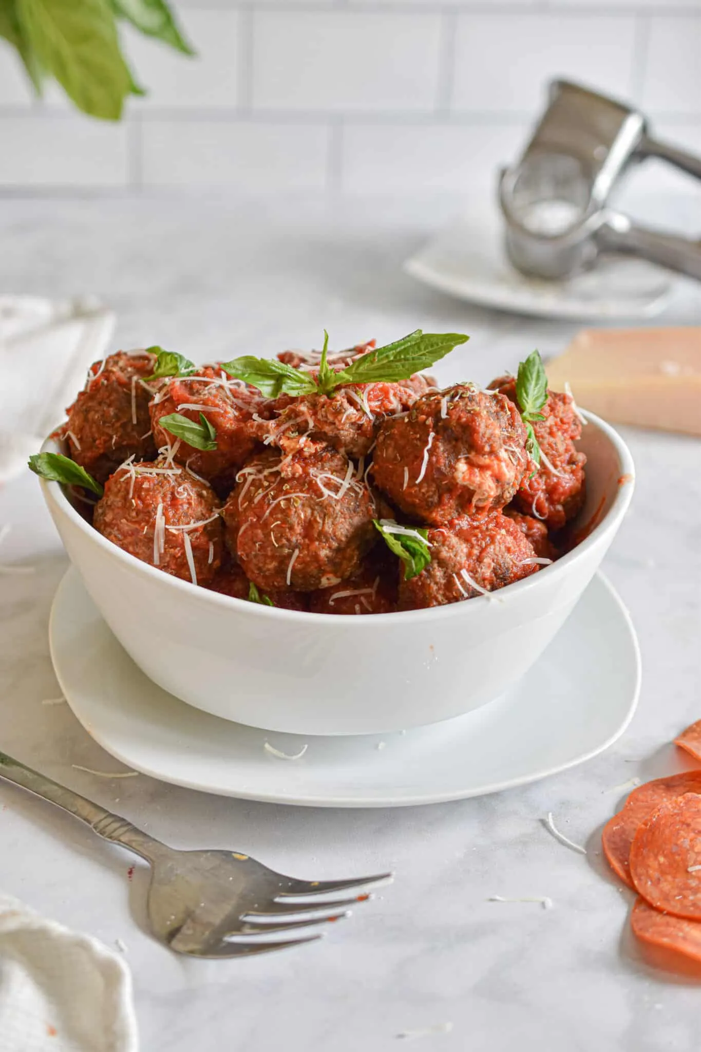 Easy Pepperoni Pizza Meatballs