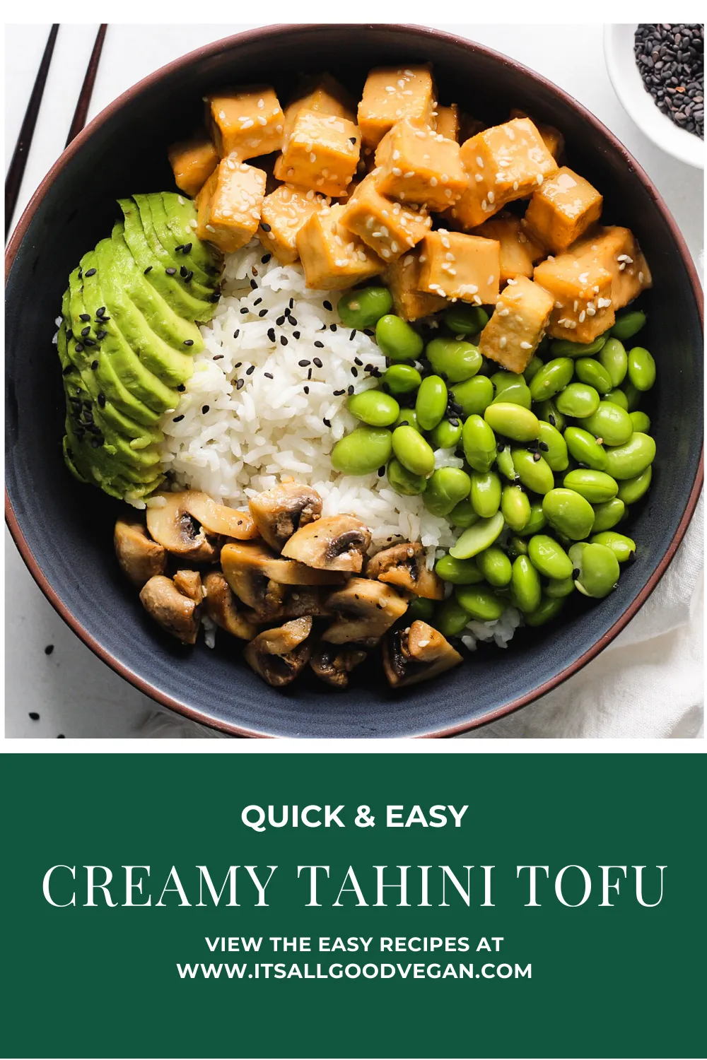 Easy Sauteed Tofu with Creamy Tahini Sauce