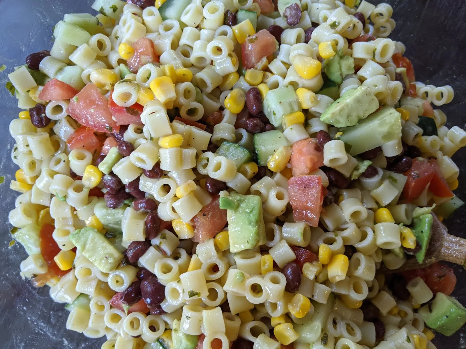 Easy Southwest Pasta Salad Lime Vinaigrette