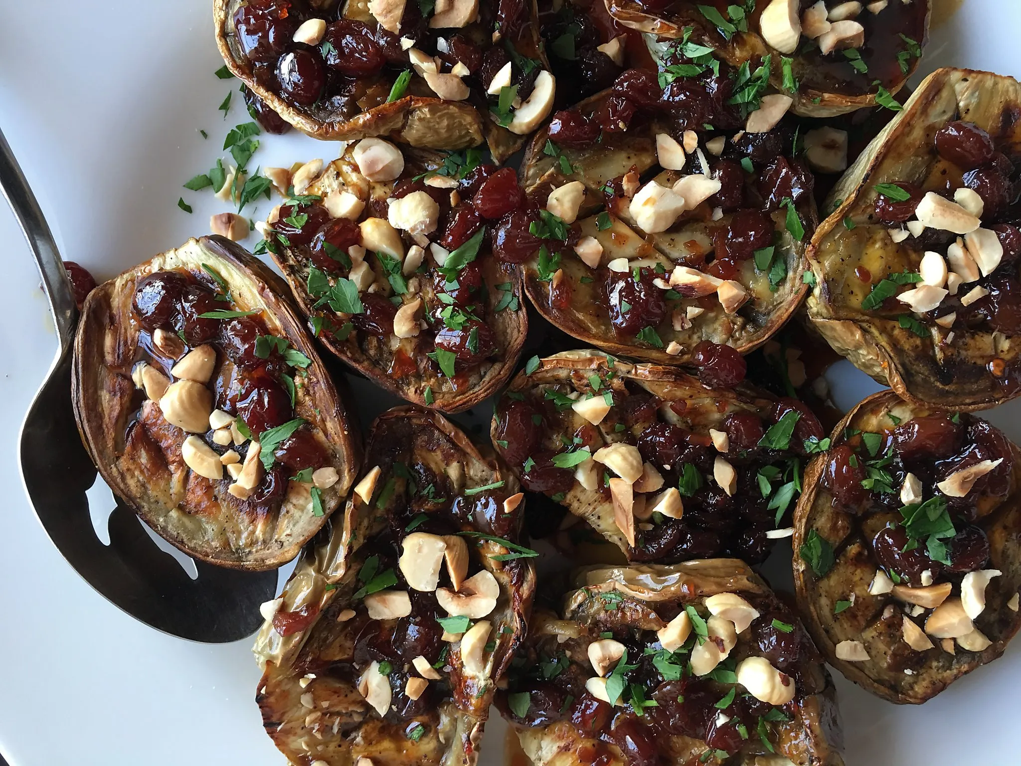 Eggplant Orzo with Toasted Hazelnuts