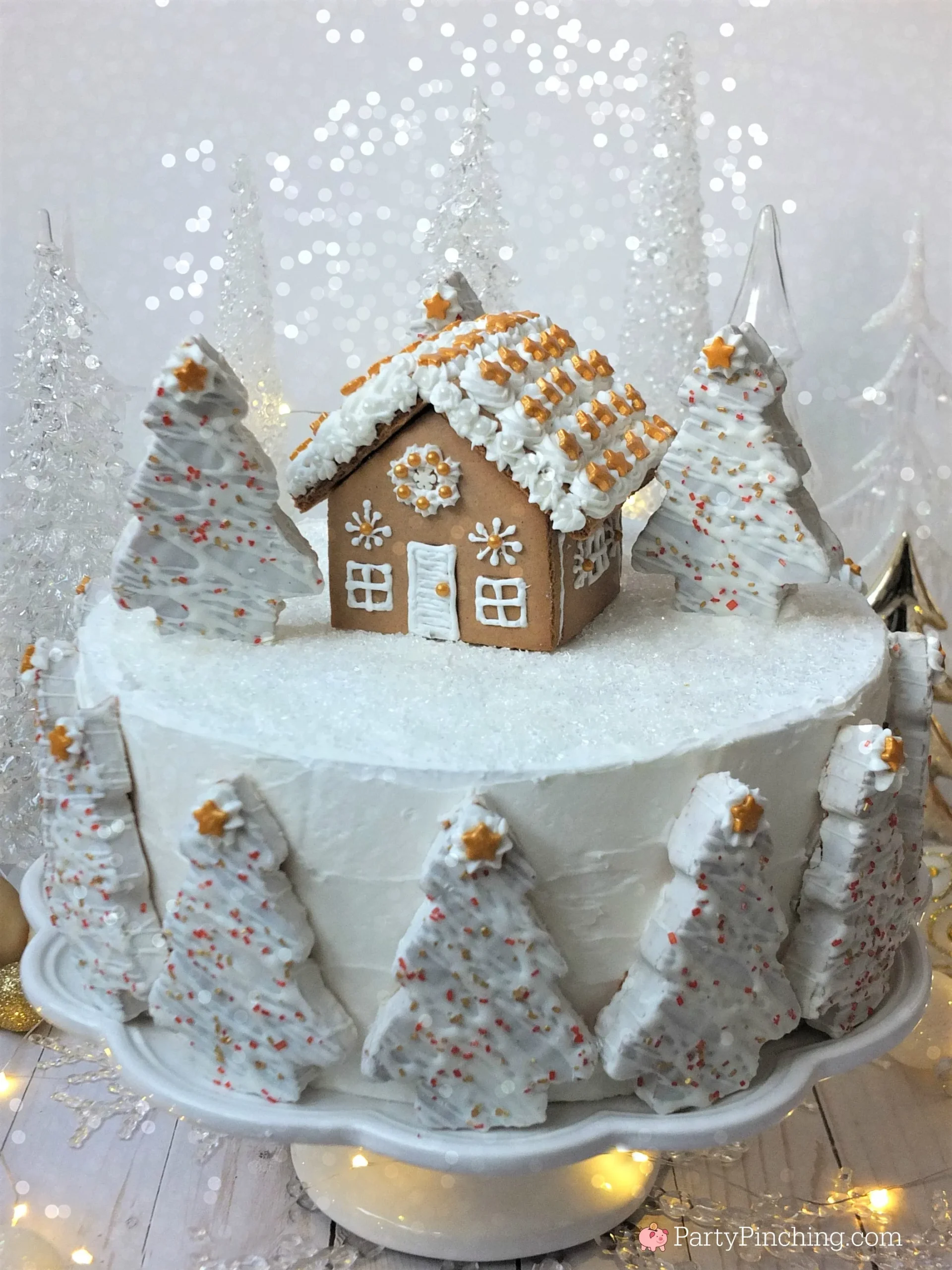 Elegant Christmas Tree Cake