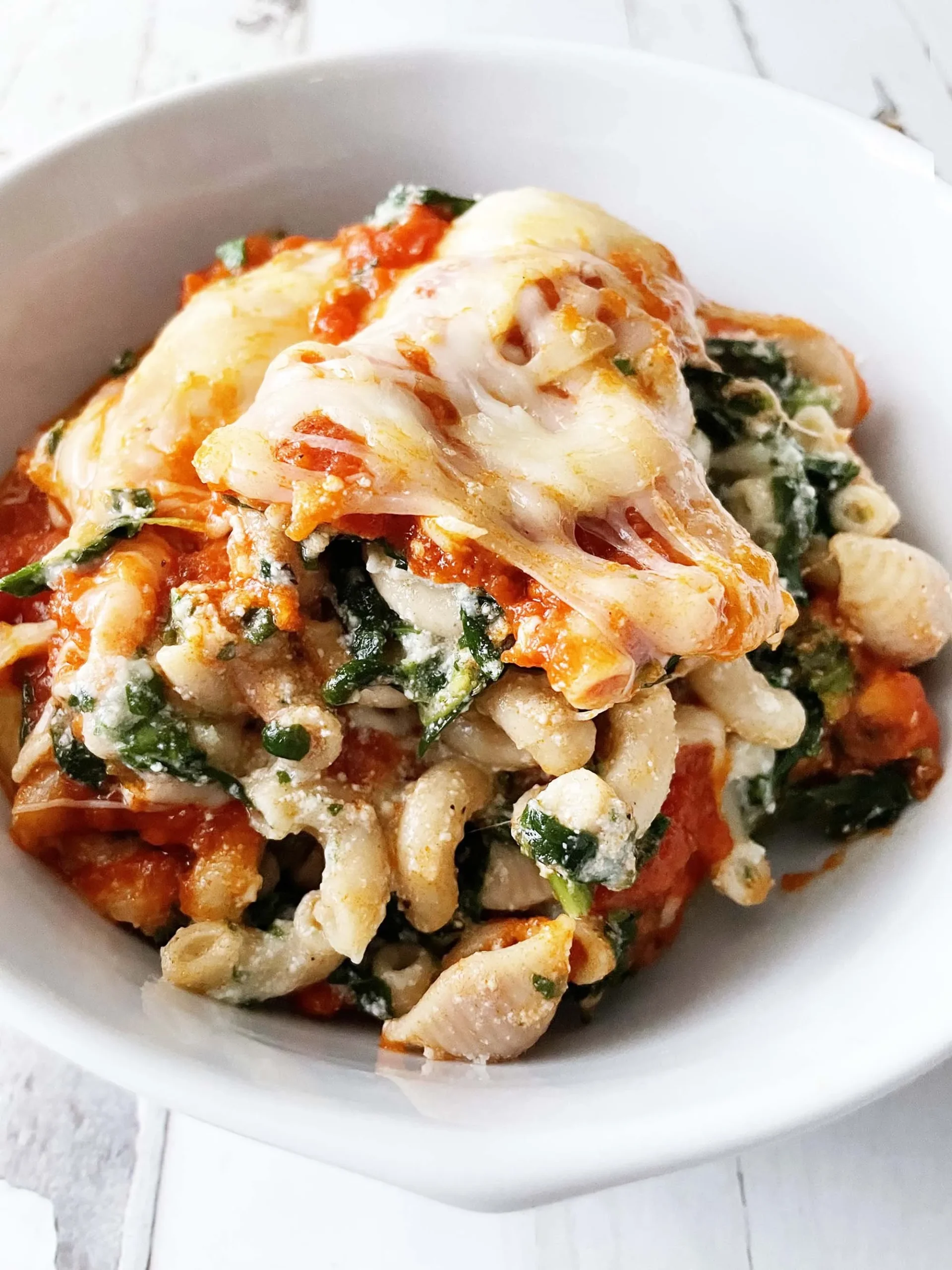 FODMAP Friendly Spinach Ricotta Pasta Bake Gluten Free Low Lactose Vegetarian