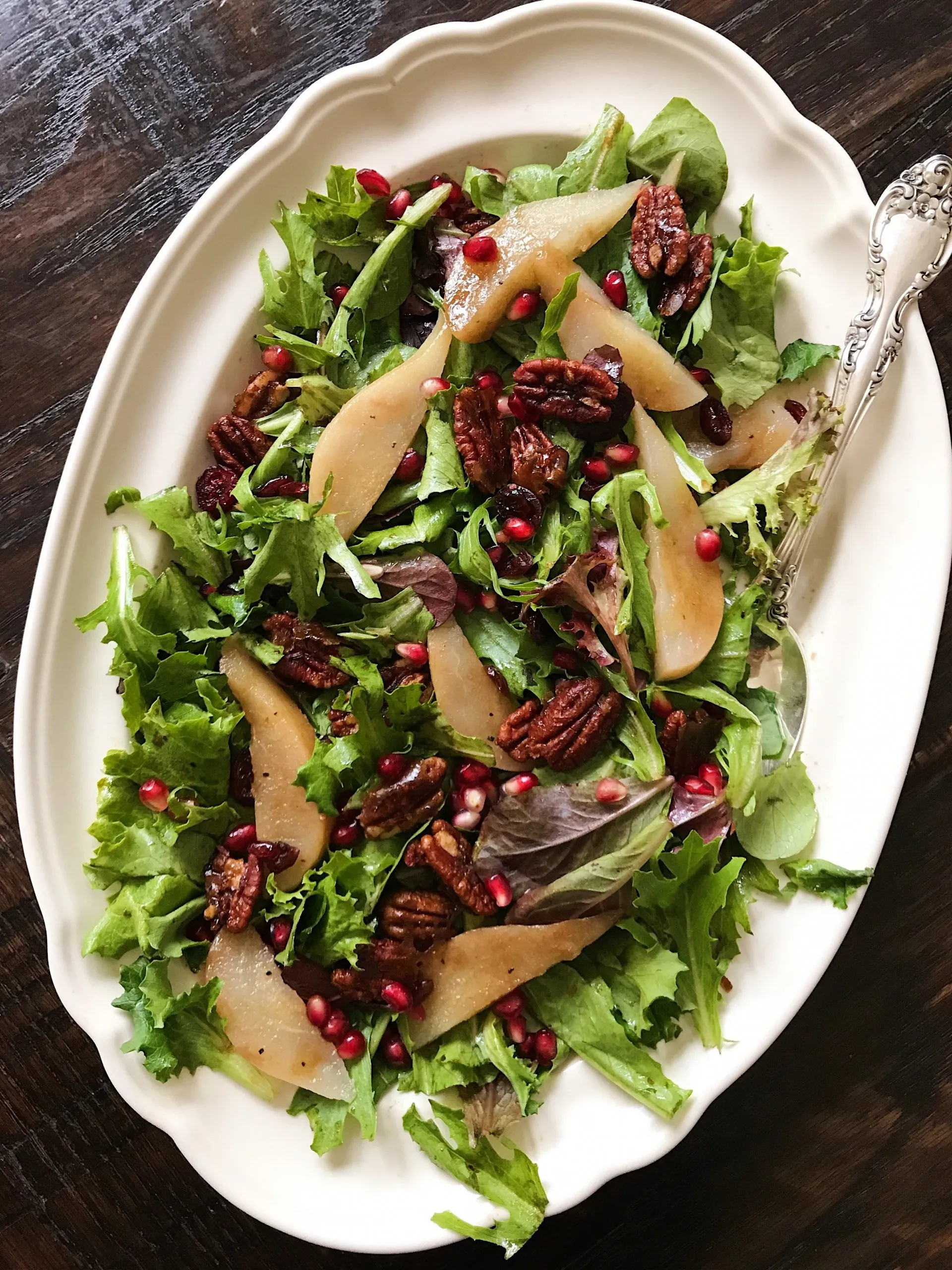 Fall Salad with Pears and Candied Pecans
