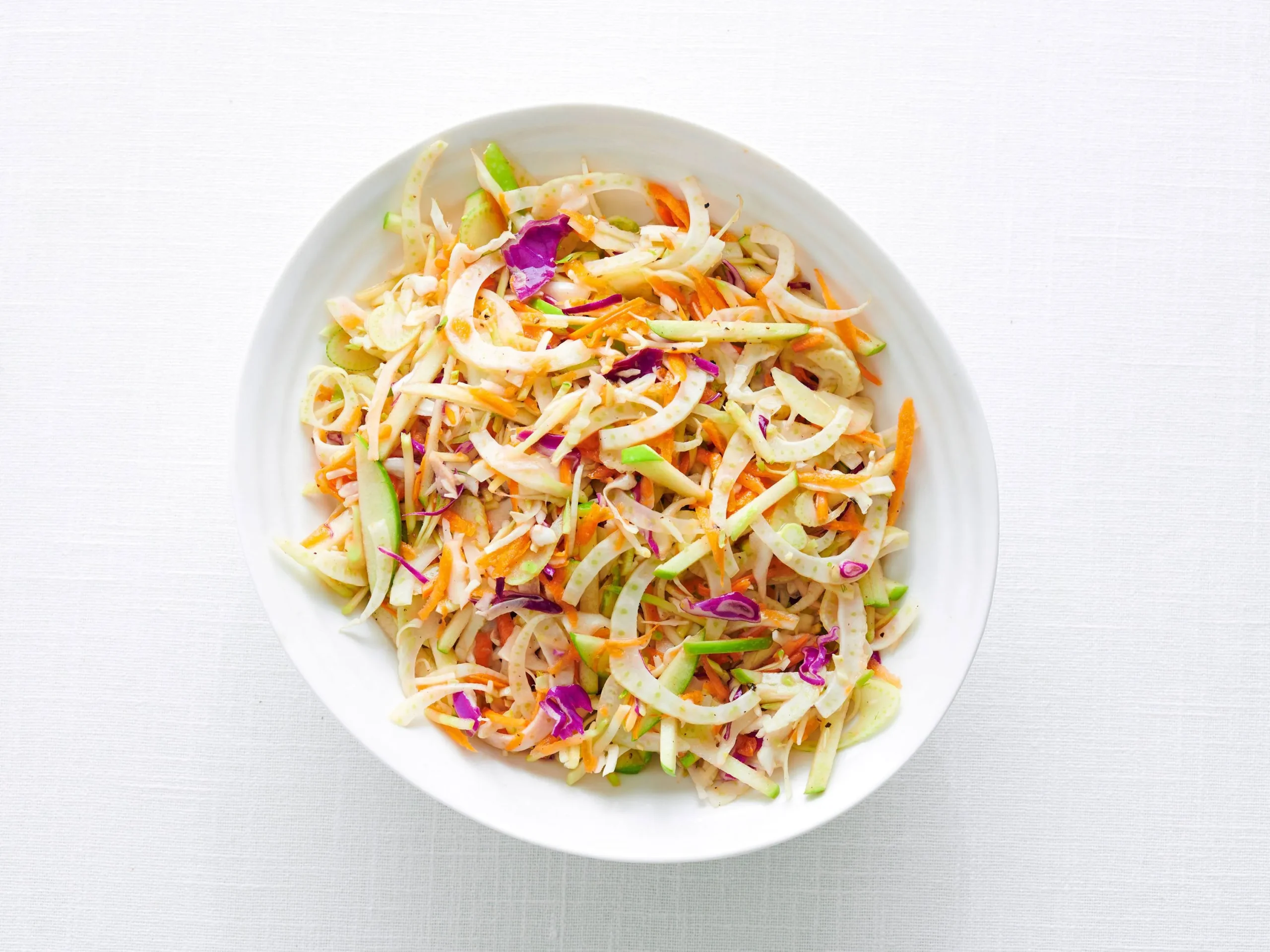 Fennel and Carrot Slaw with Olive Oil Dressing