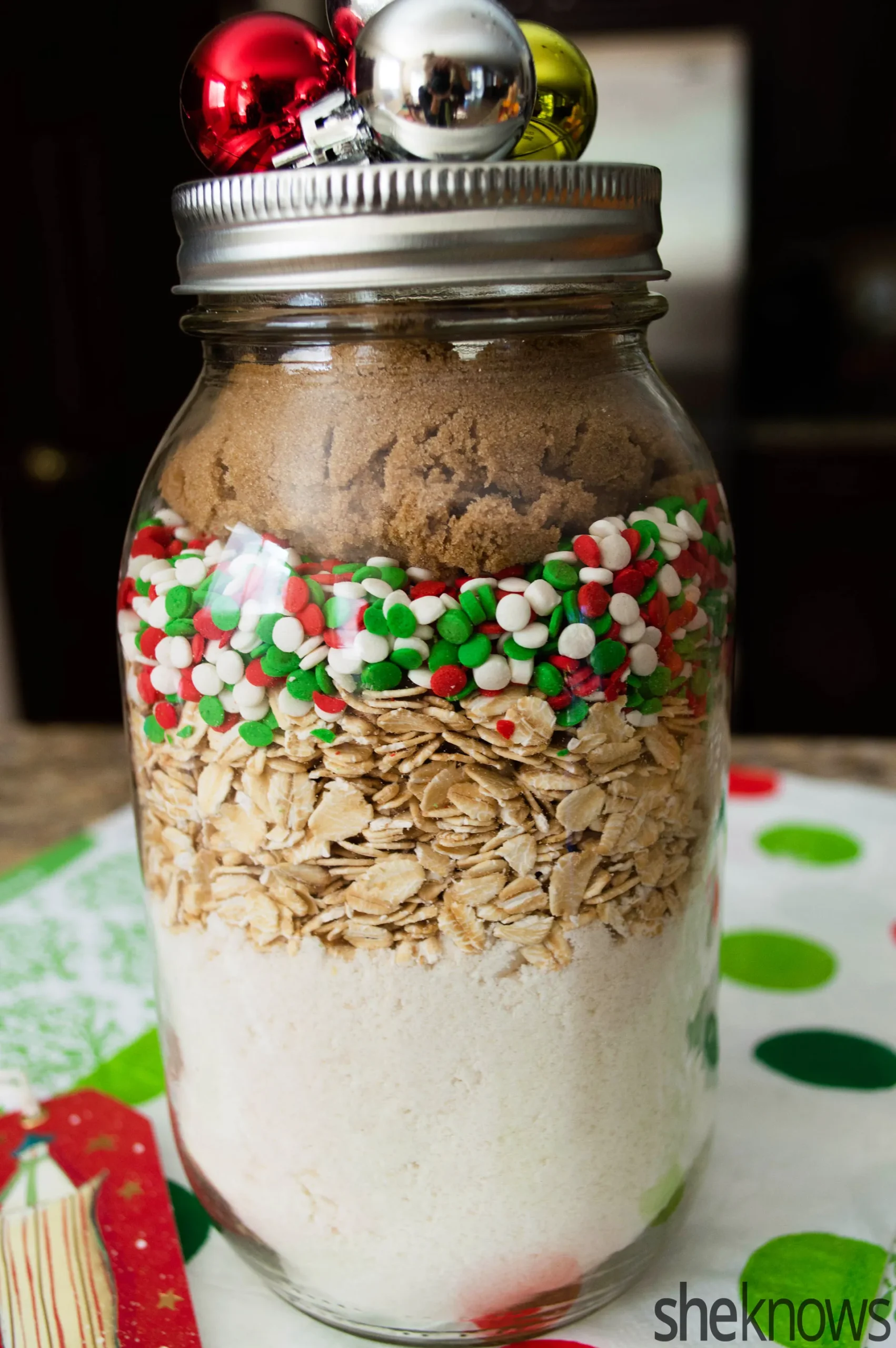Festive Sugar Cookies in a Jar