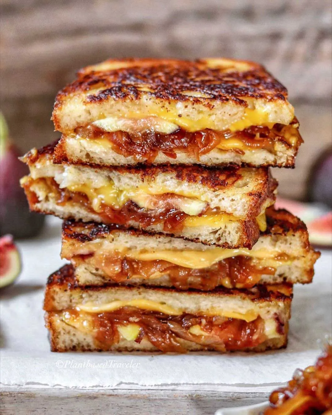 Fig Bacon Caramelized Onion Grilled Cheese