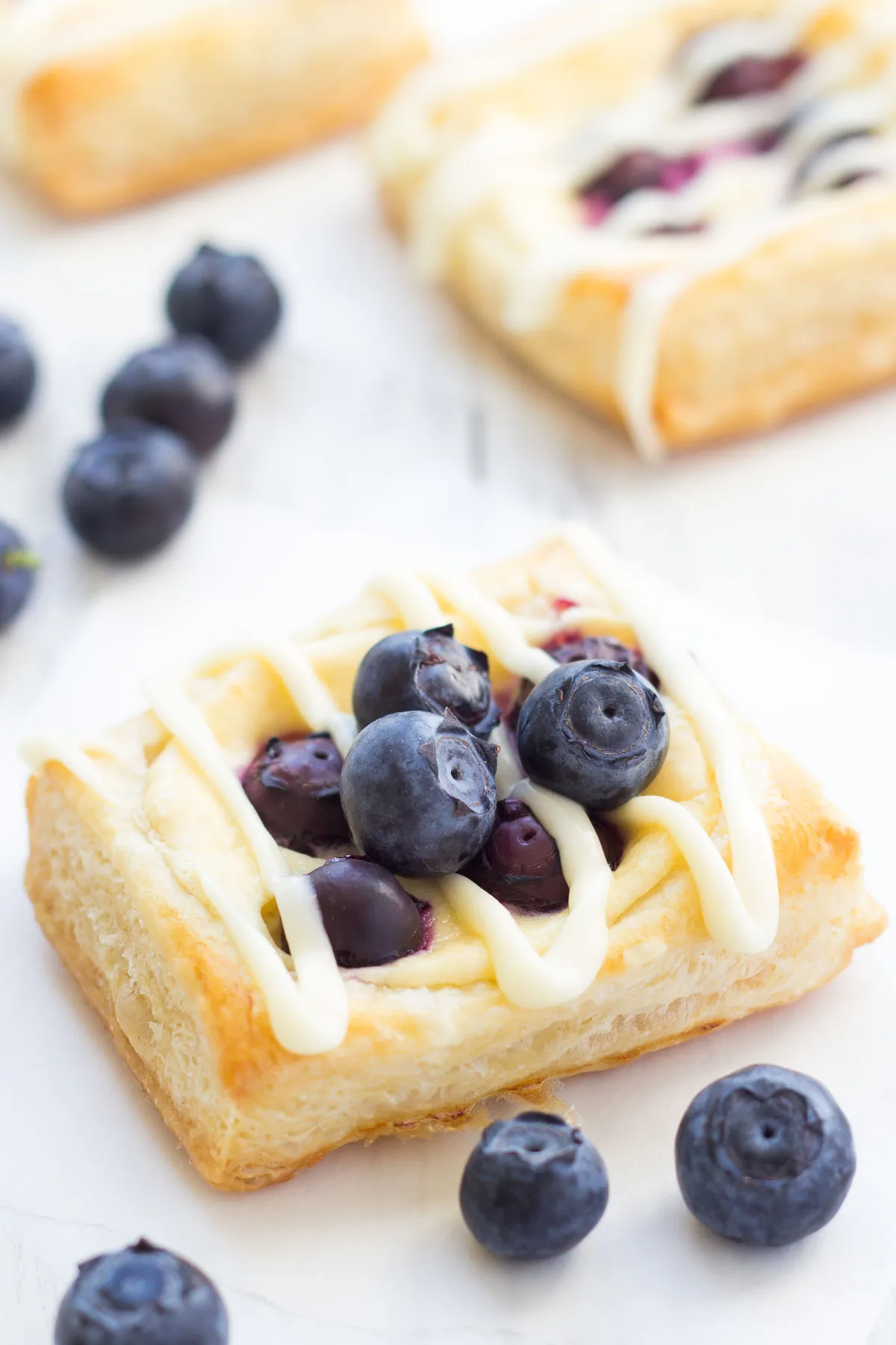 Flaky Blueberry and Cheese Danish