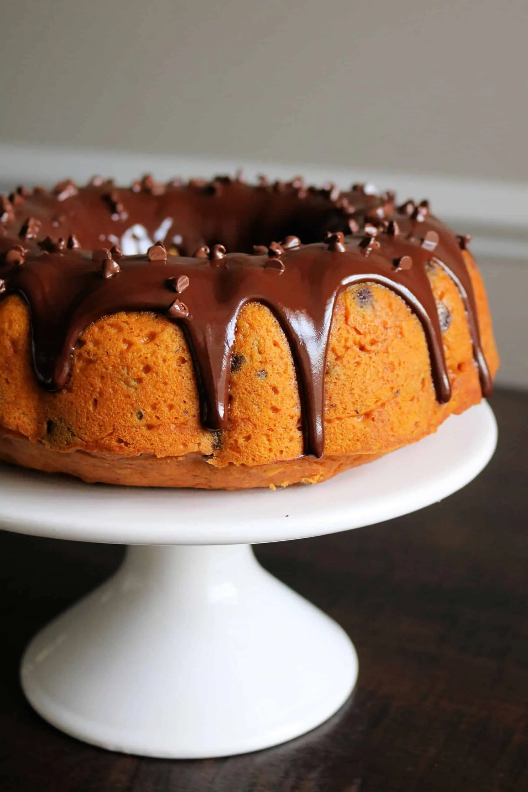 Flourless Pumpkin Chocolate Chip Cake