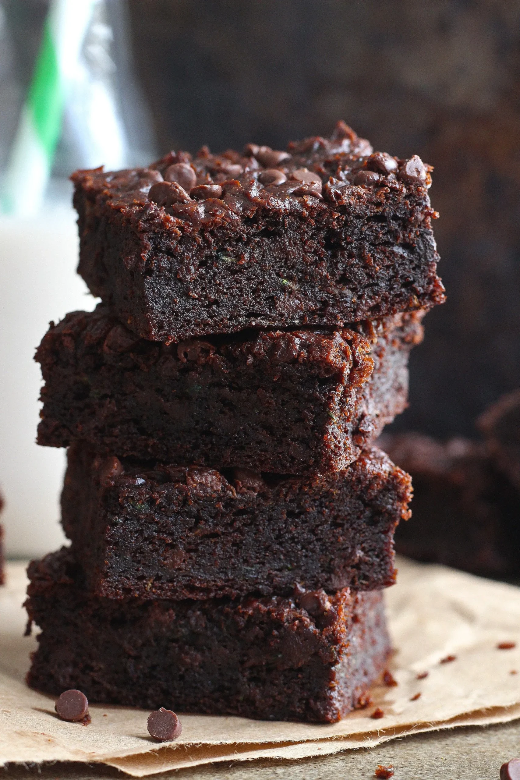 Flourless Zucchini Chocolate Brownies