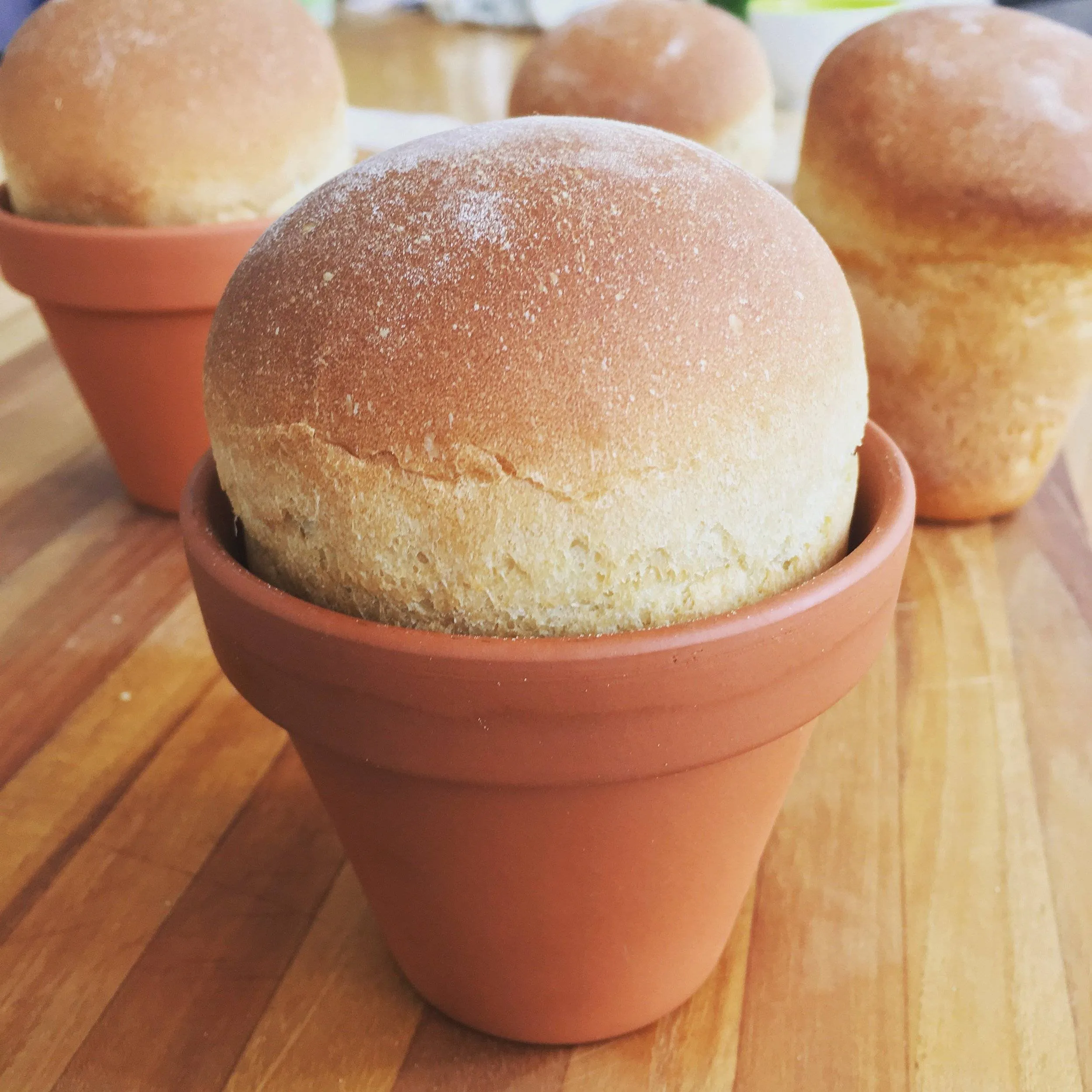 Flower Pot Egg Bread