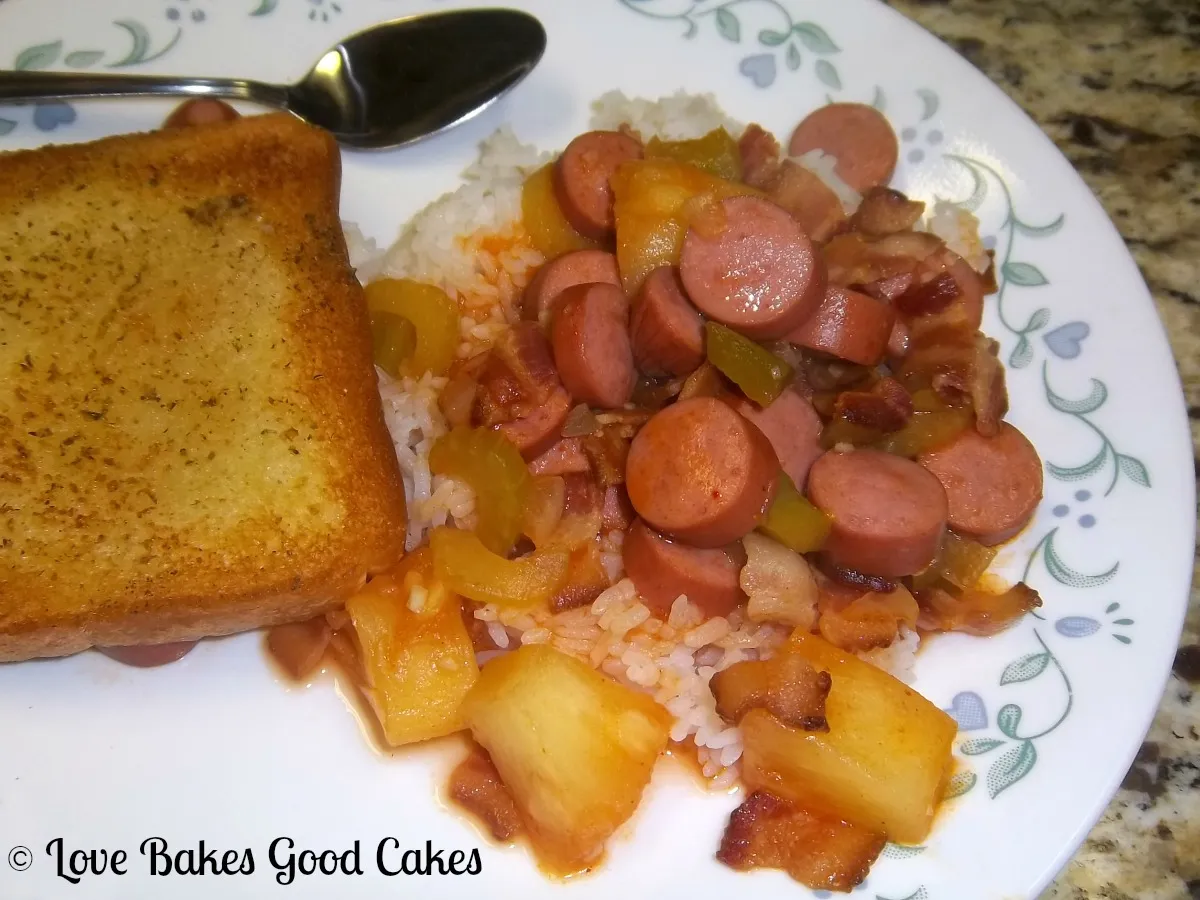 Franks Rice Peas Ham