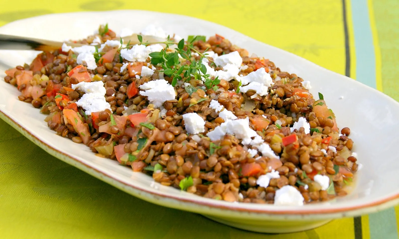 French Lentil Salad with Goat Cheese