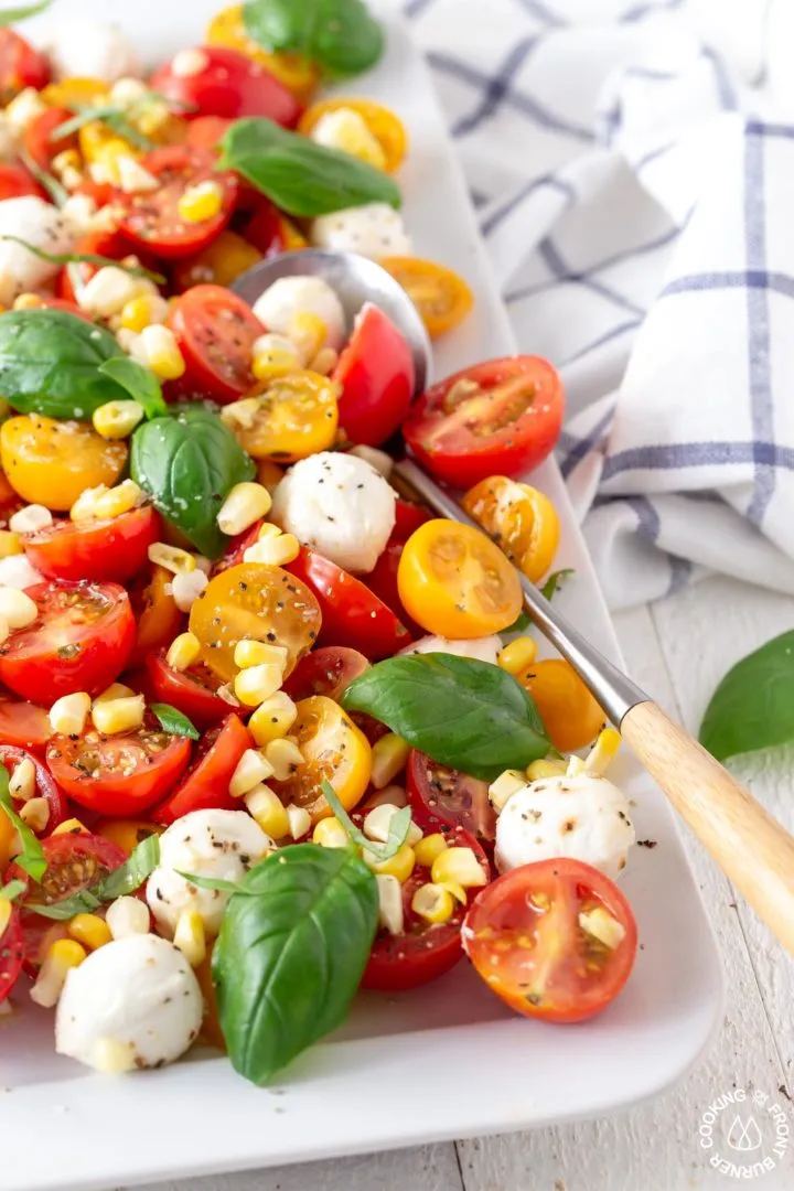 Fresh Corn and Tomato Caprese Salad
