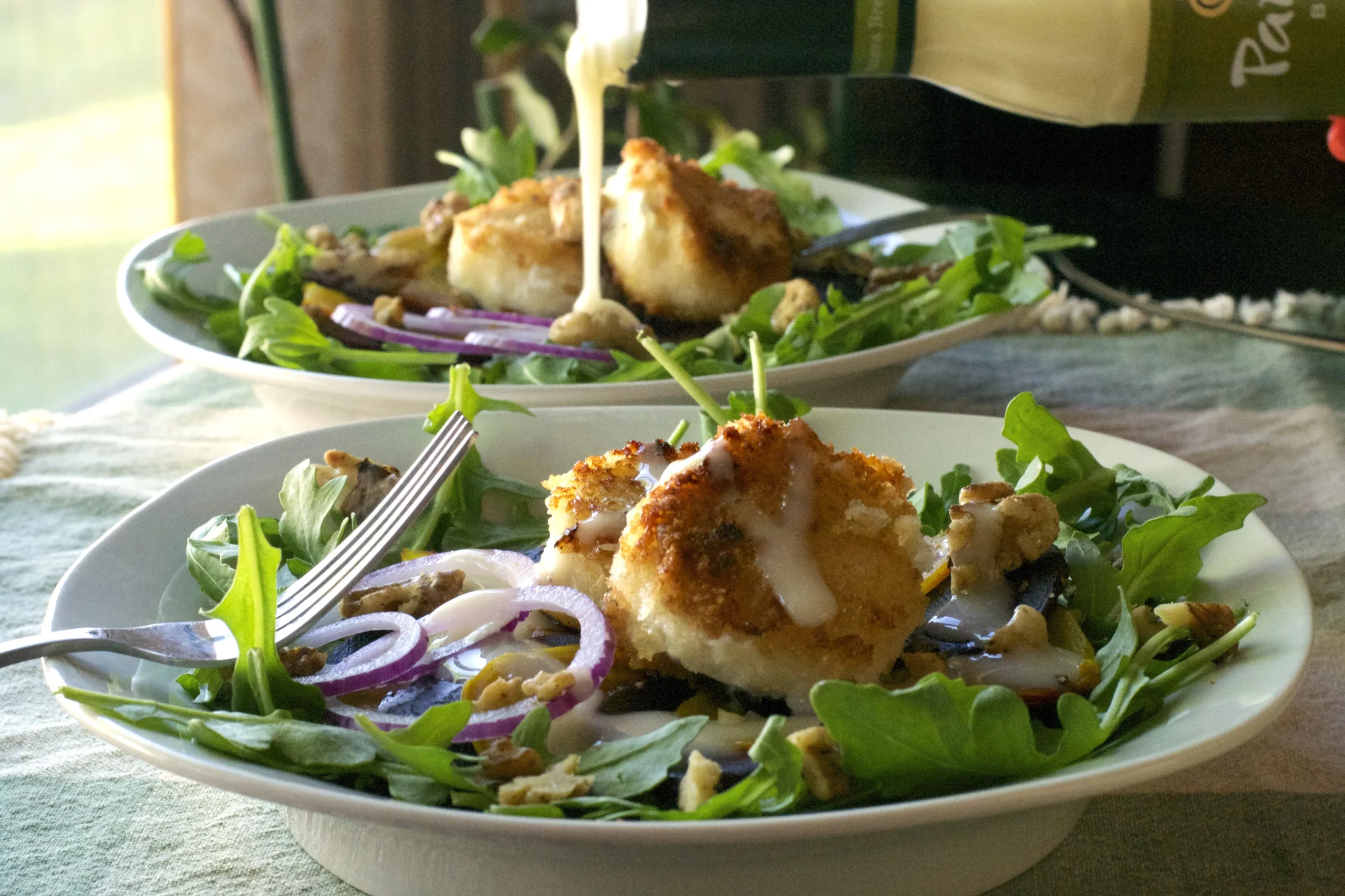 Fried Goat Cheese Beet Salad