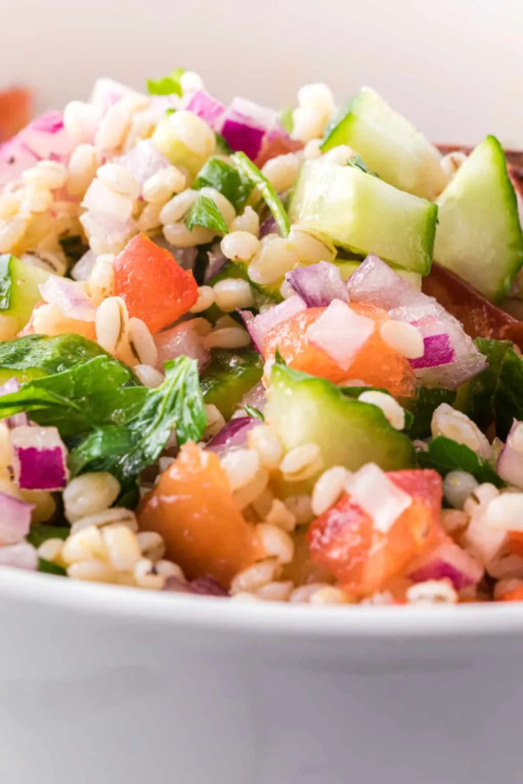 Friends First with Rachel Cooks Barley Salad with Tomatoes, Cucumbers, and Parsley