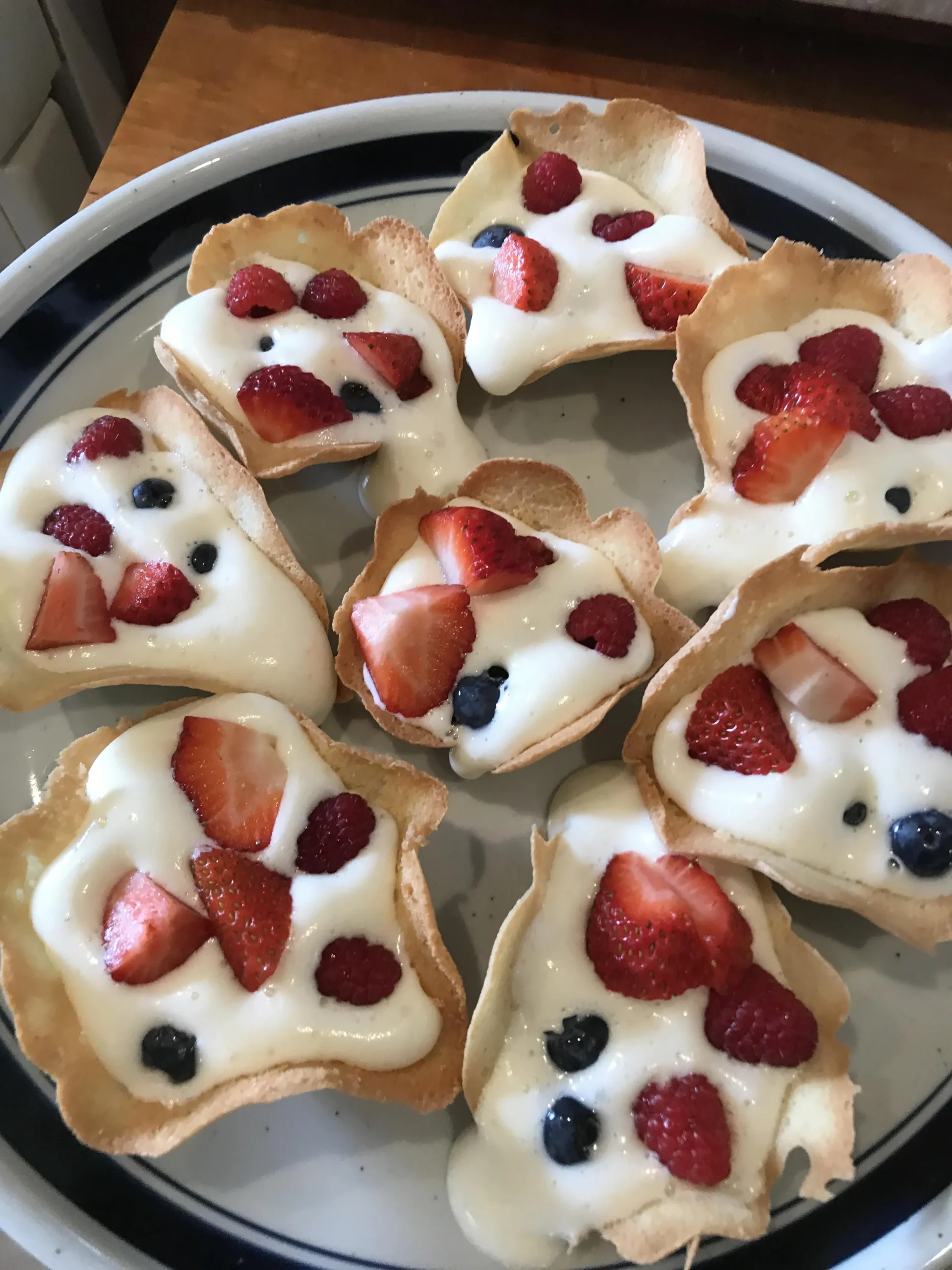 Fruit Tuile Baskets with Sabayon