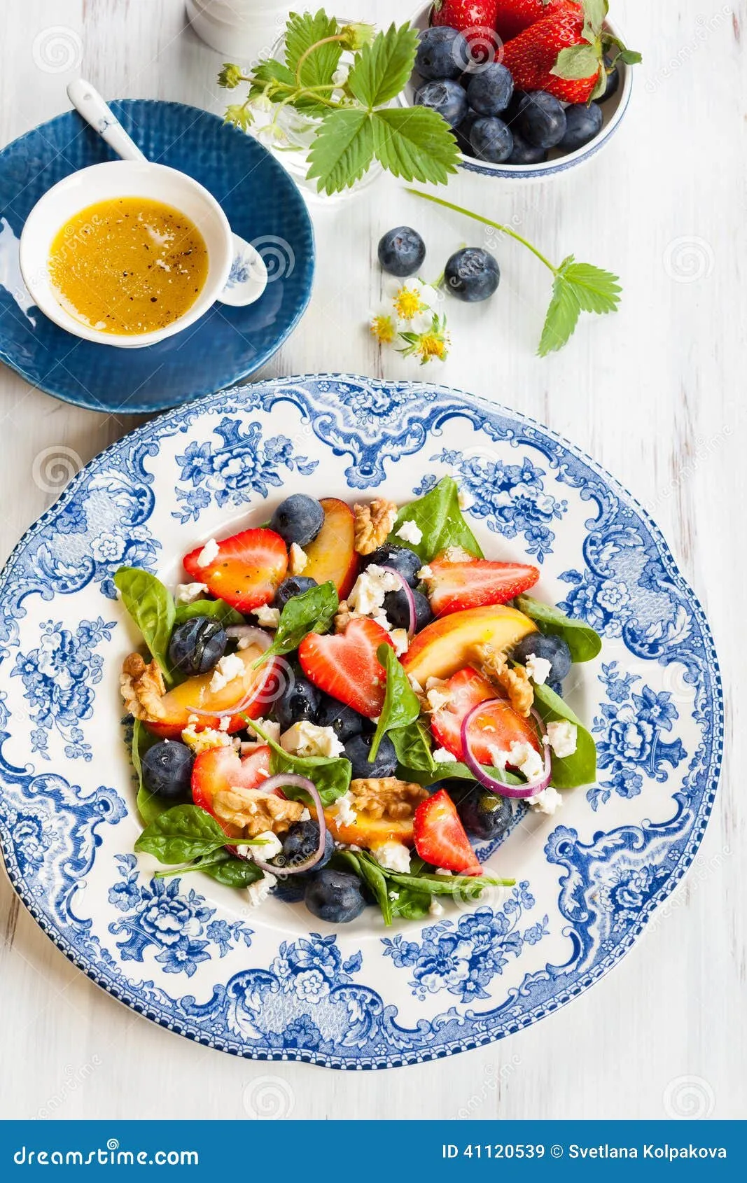 Fruit and Honey Spinach Salad