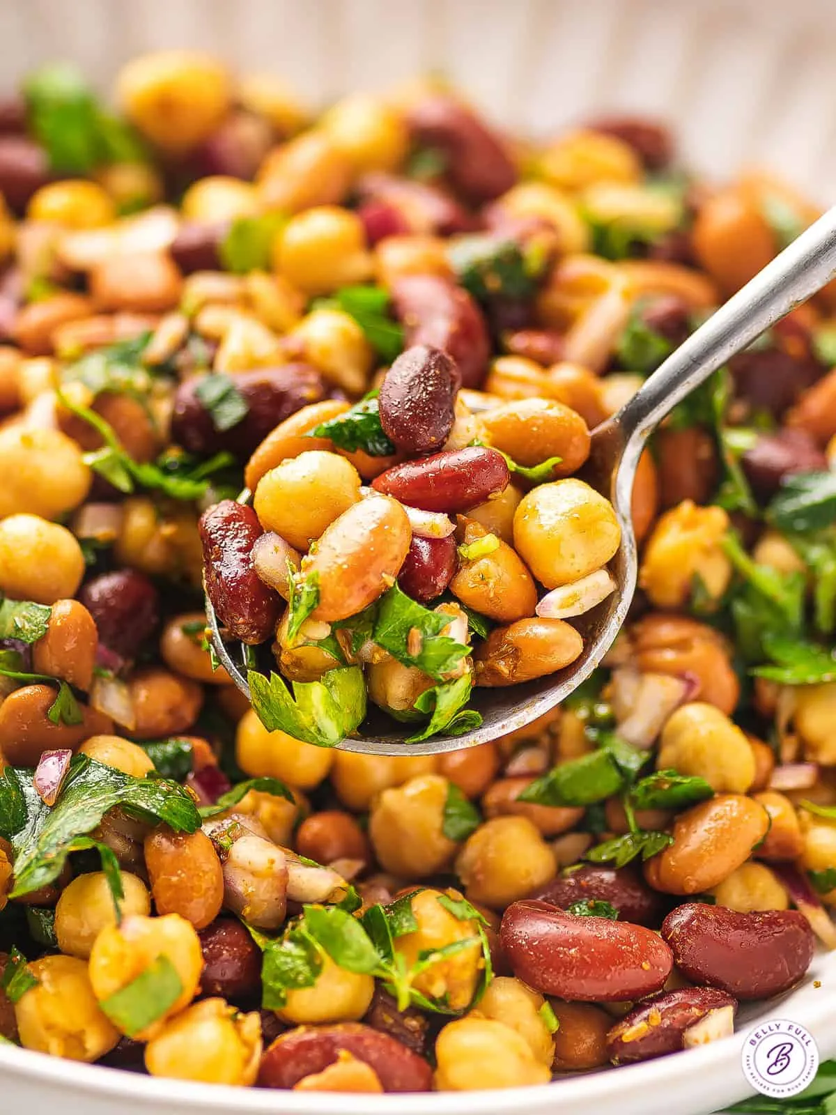 Garlic Basil Three Bean Salad