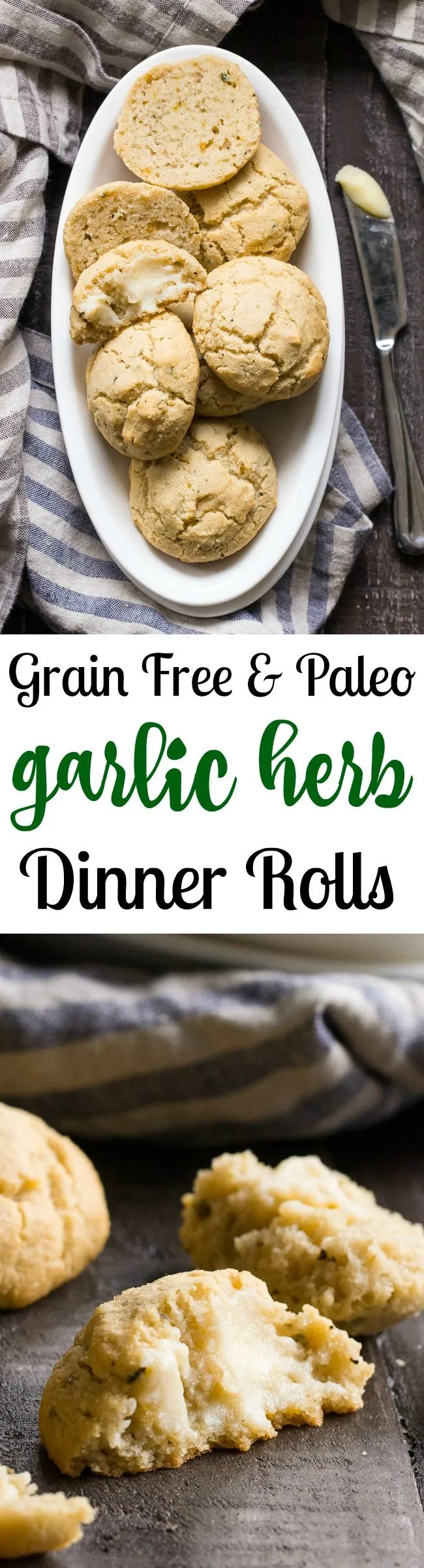 Garlic Herb Paleo Dinner Rolls