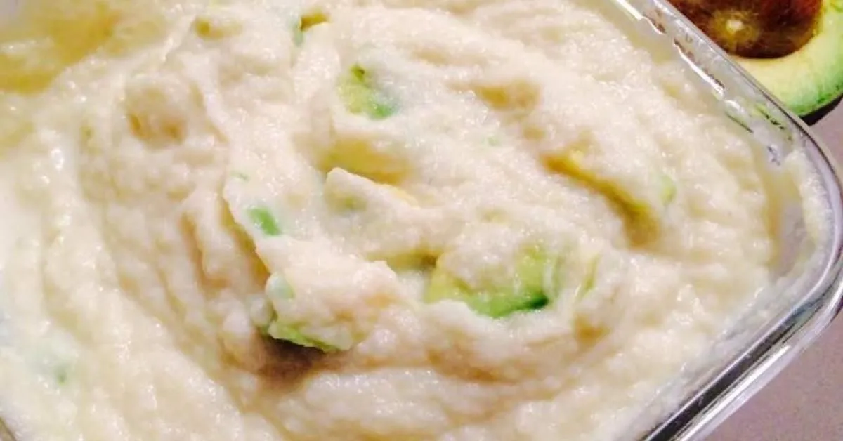 Garlic Parmesan Avocado Cauliflower Mash