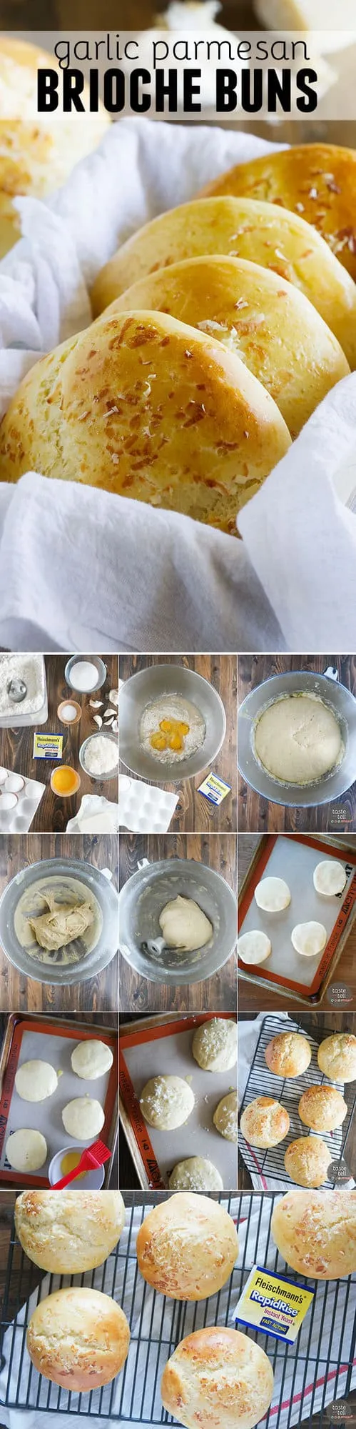 Garlic Parmesan Brioche Buns