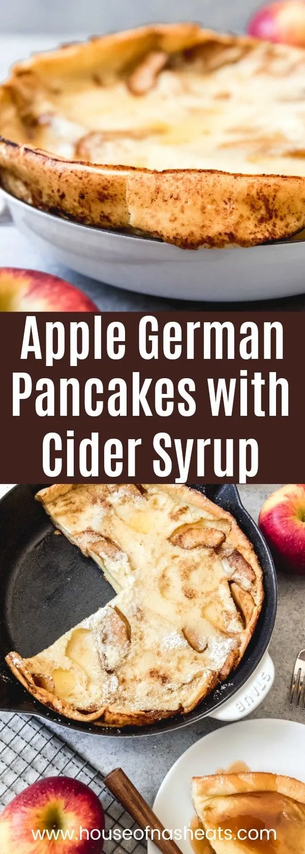 German Apple Pancakes with Cider Syrup