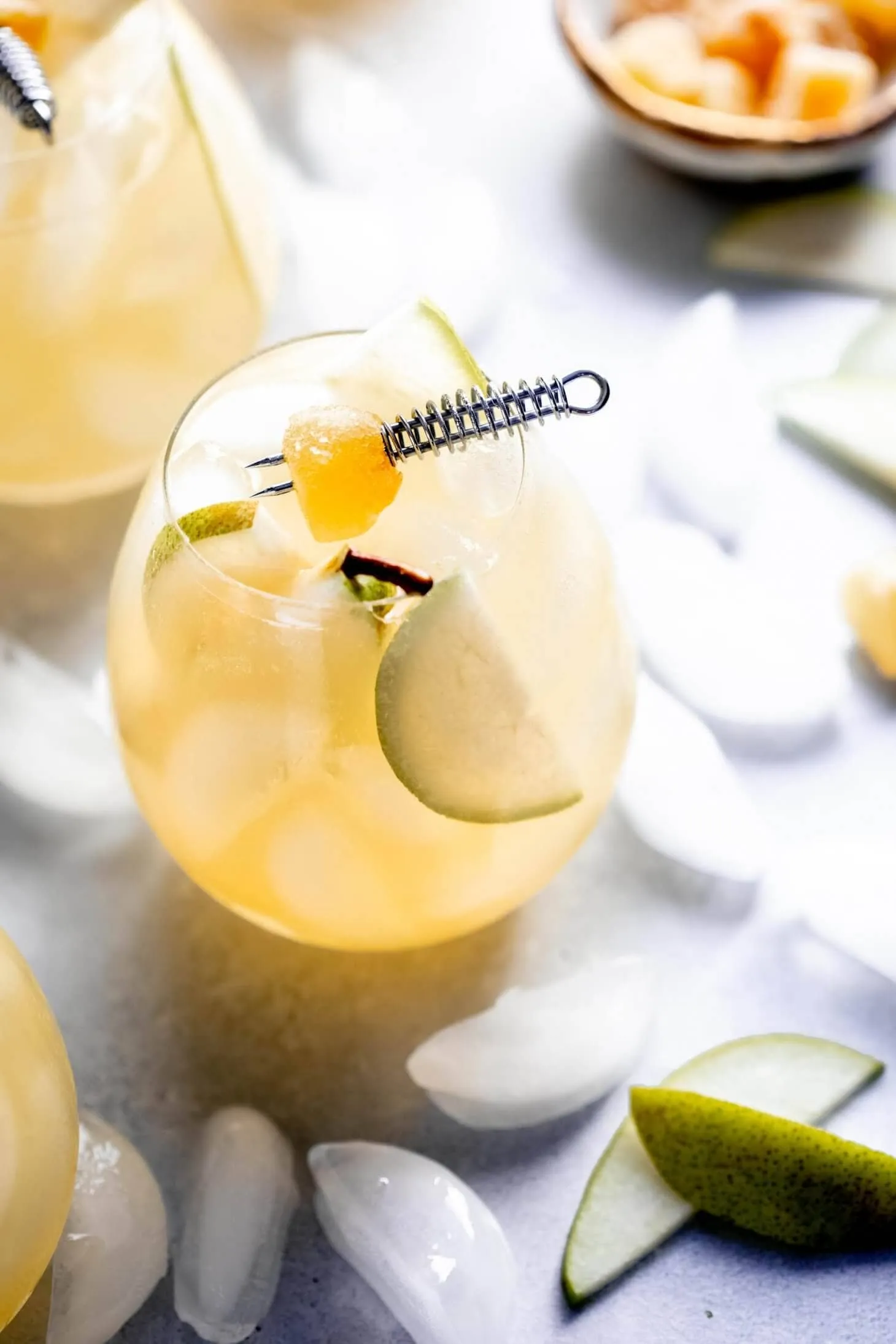 Gingered Pear Brandy Cocktail