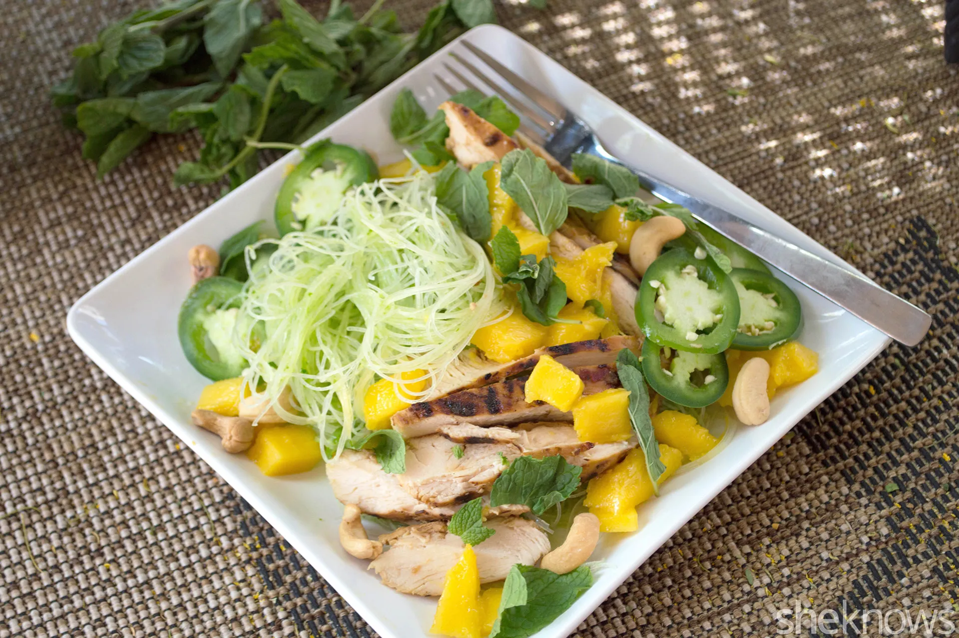 Glass Noodle Salad with Mango and Chicken Breast