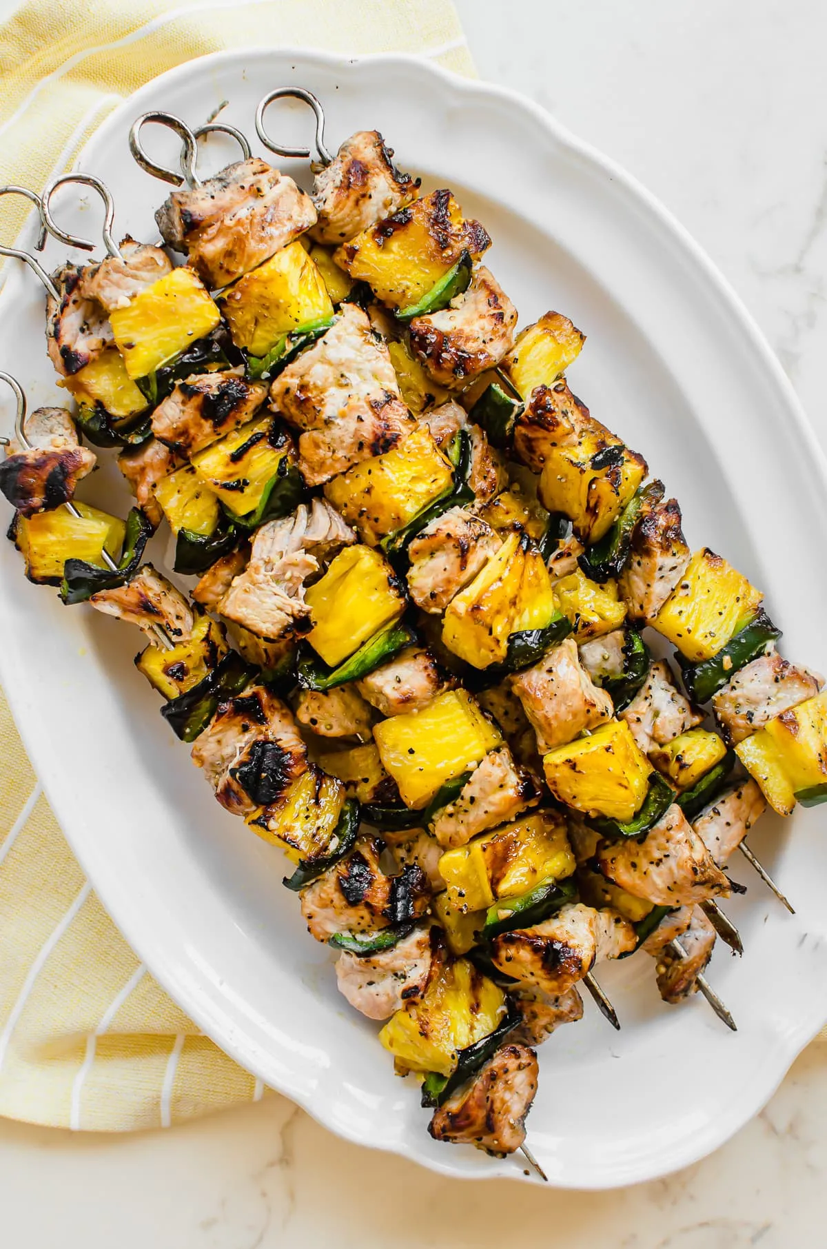 Glazed Pork Pineapple Kabobs