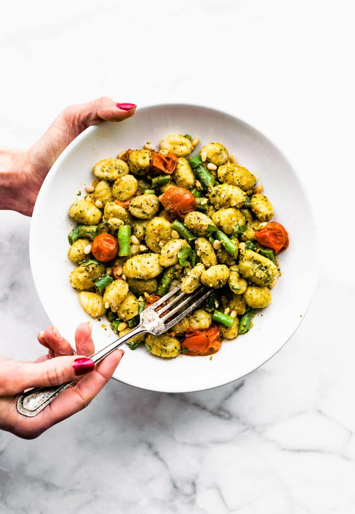 Gluten Free Gnocchi Pesto Pasta Salad