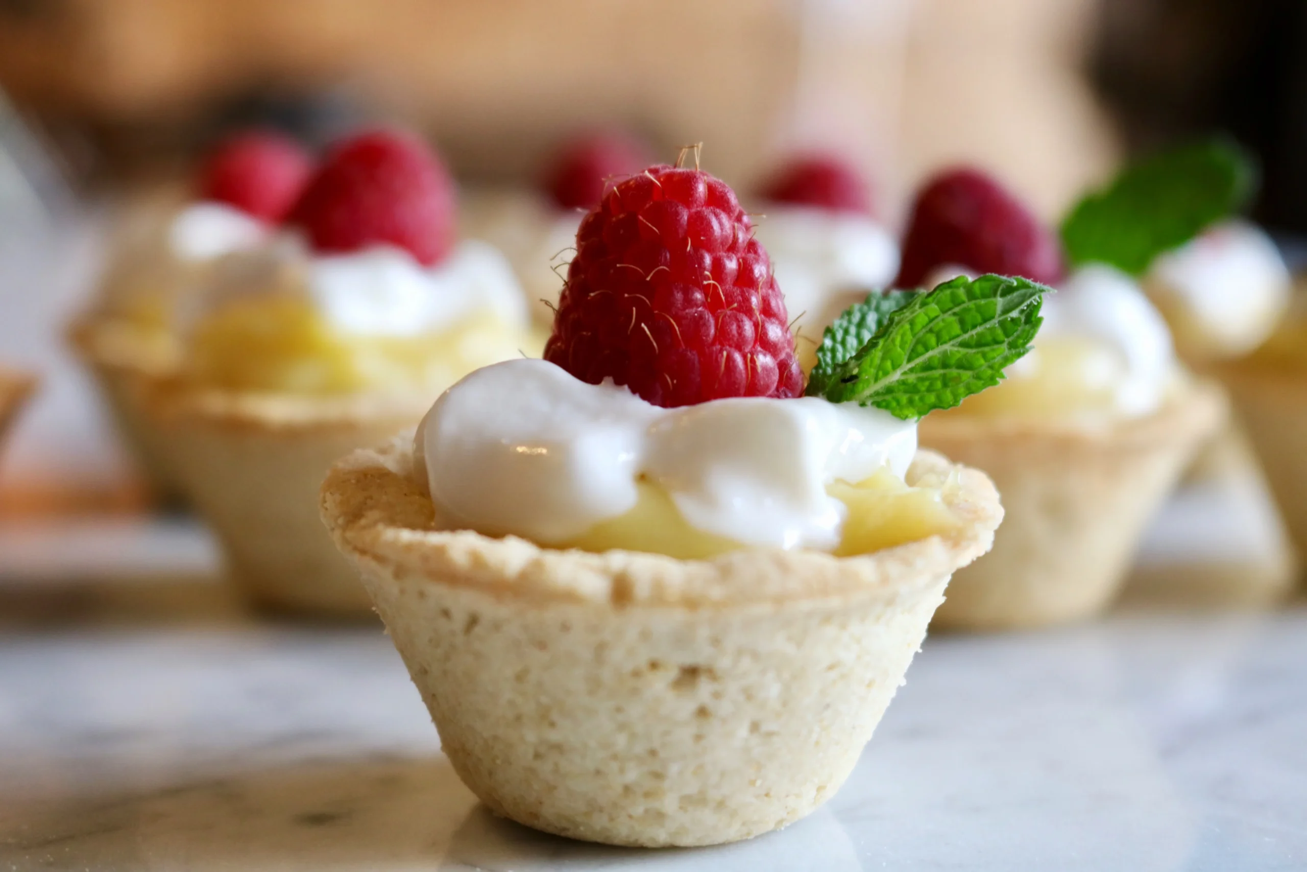 Gluten Free Lemon Tart with Raspberries