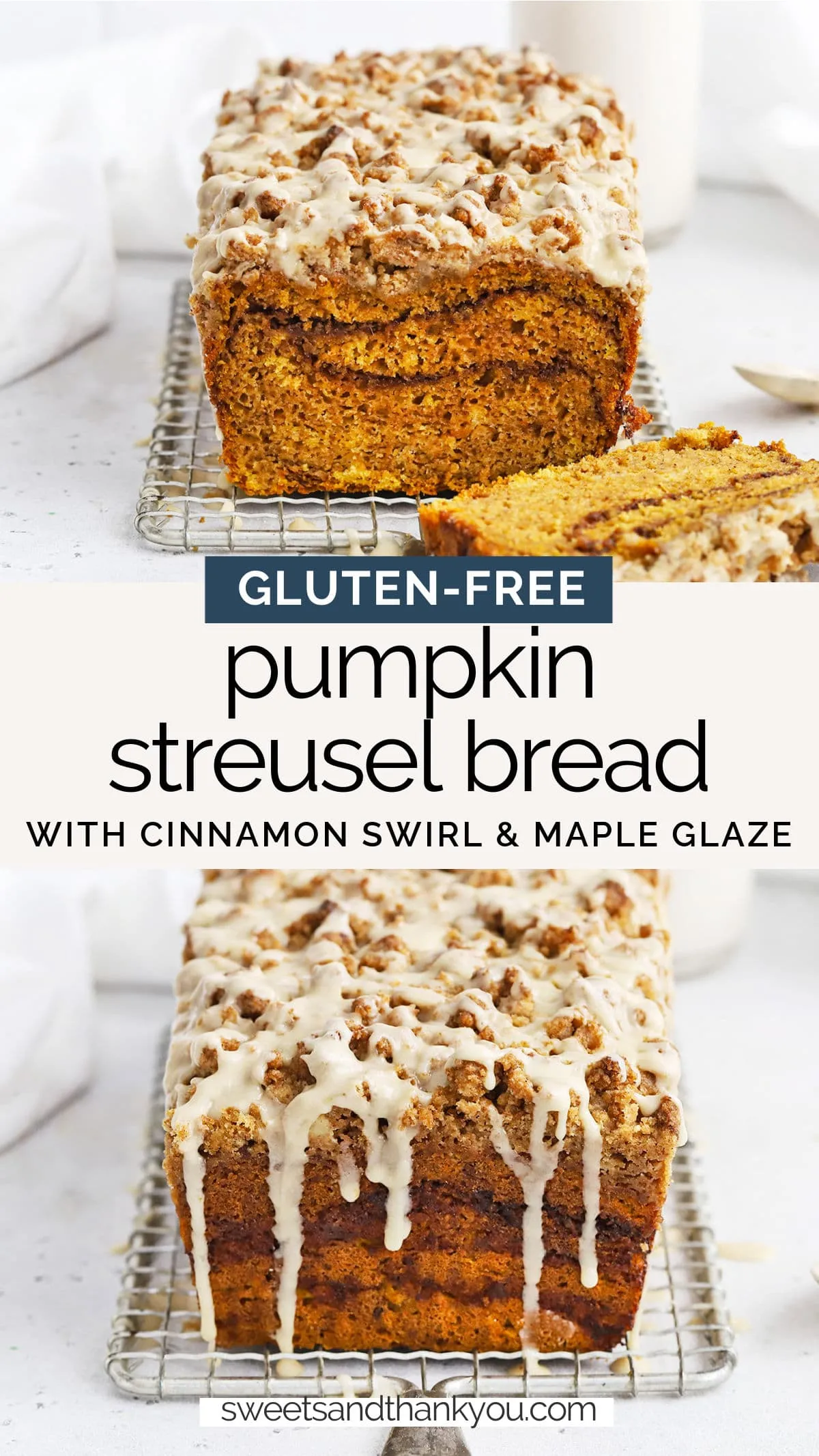 Gluten Free Pumpkin Streusel Bread