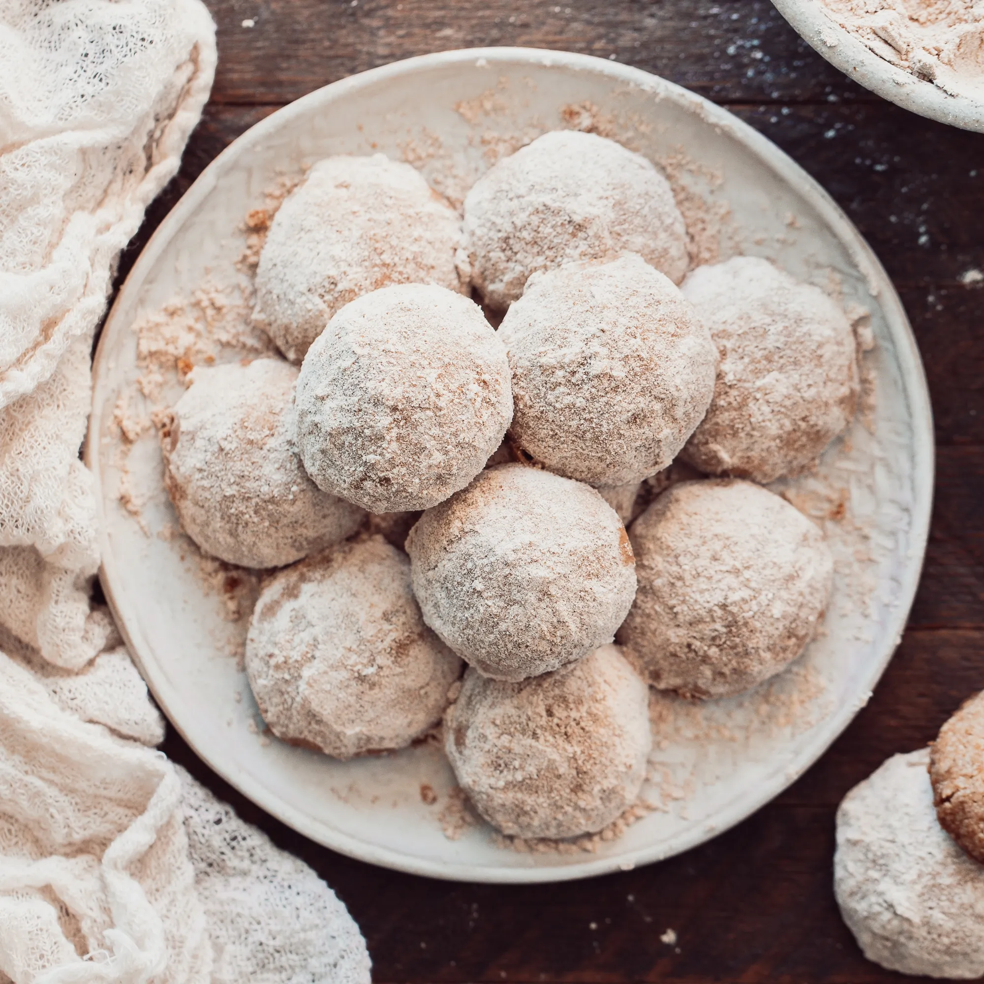 Gluten Free Vegan Snowball Cookies