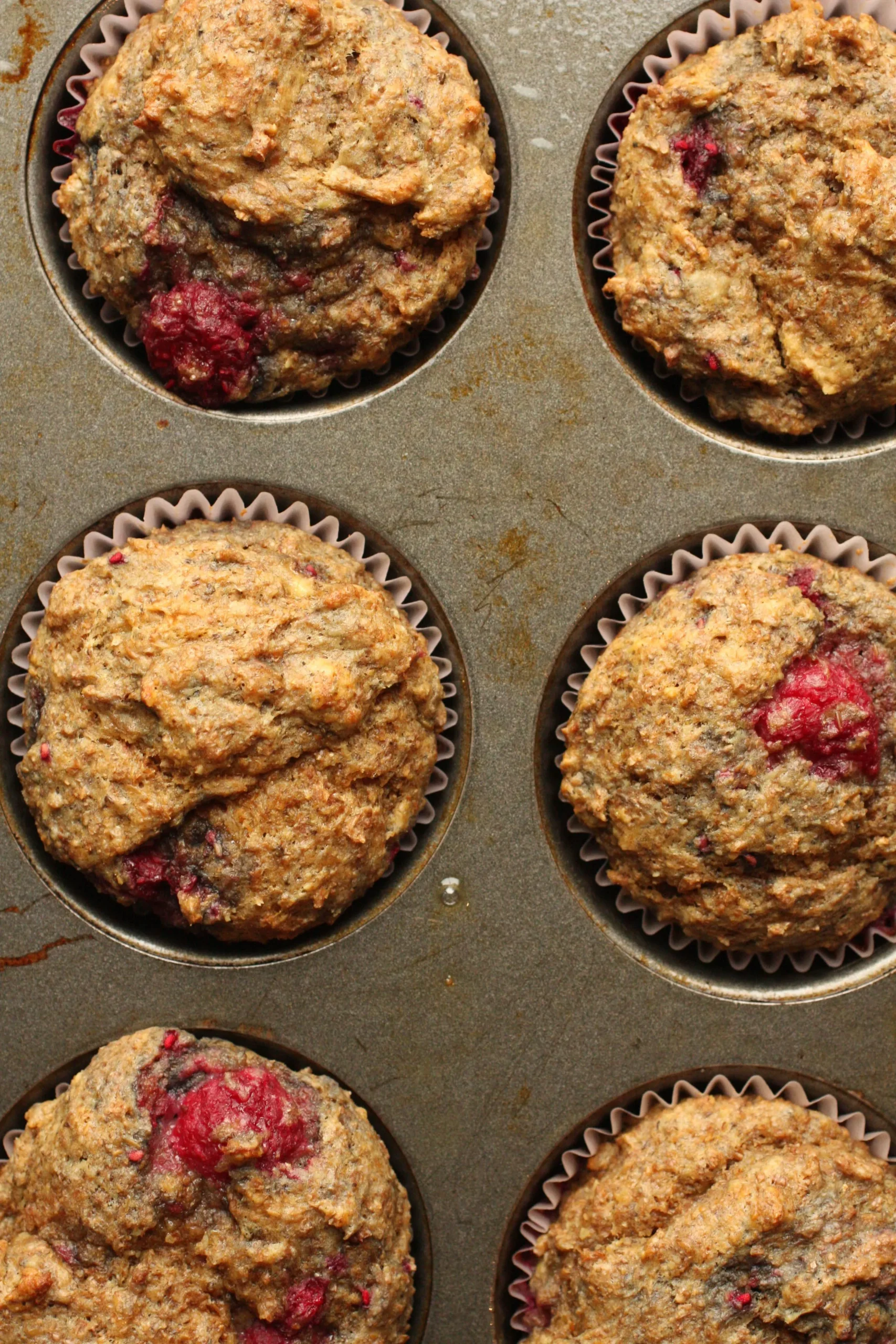 Golden Bran and Raspberry Muffins