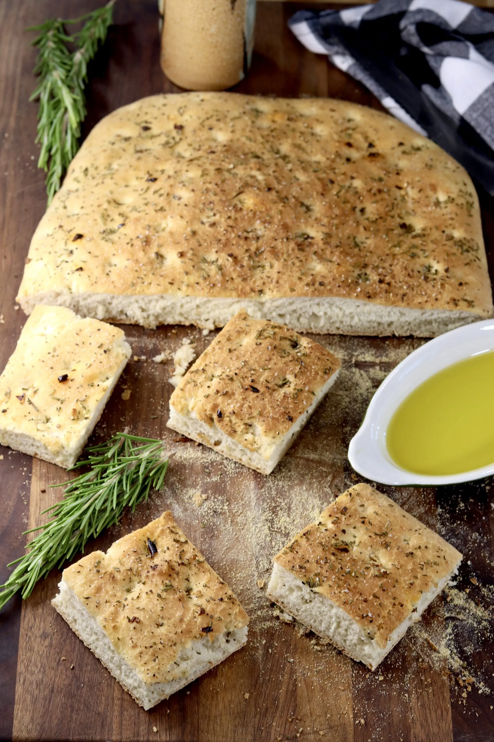 Golden Rosemary Focaccia Bread