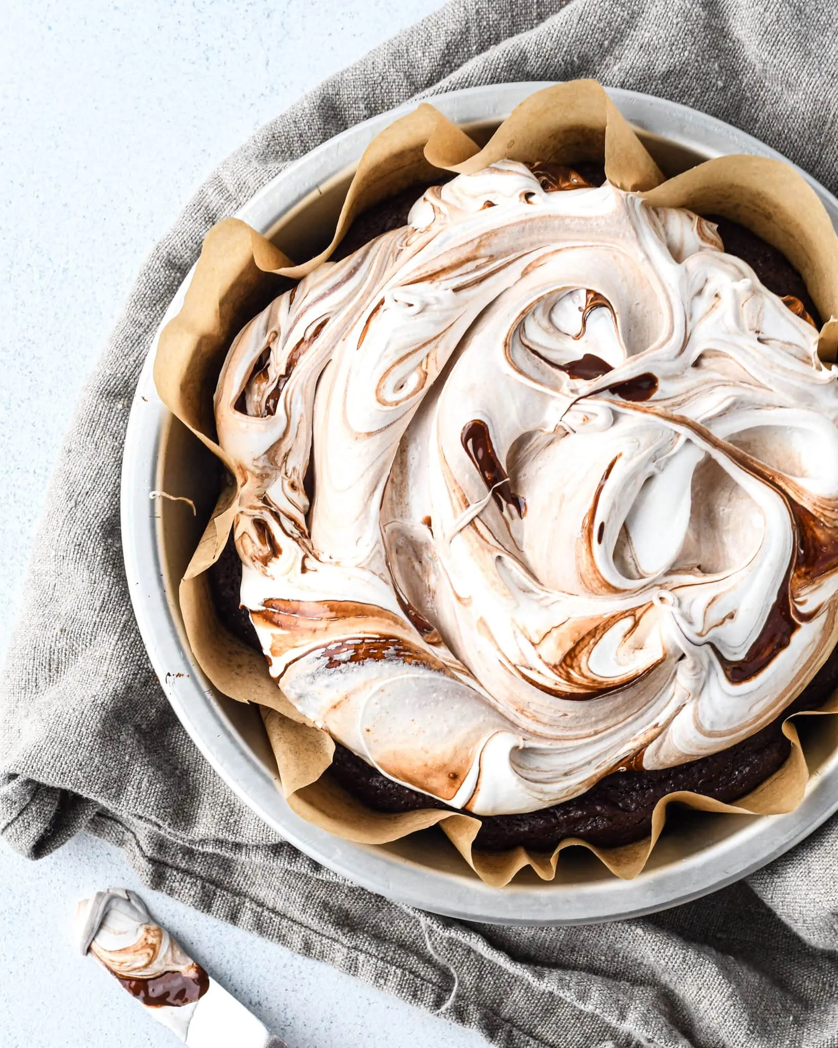 Gooey Chocolate Meringue Cake