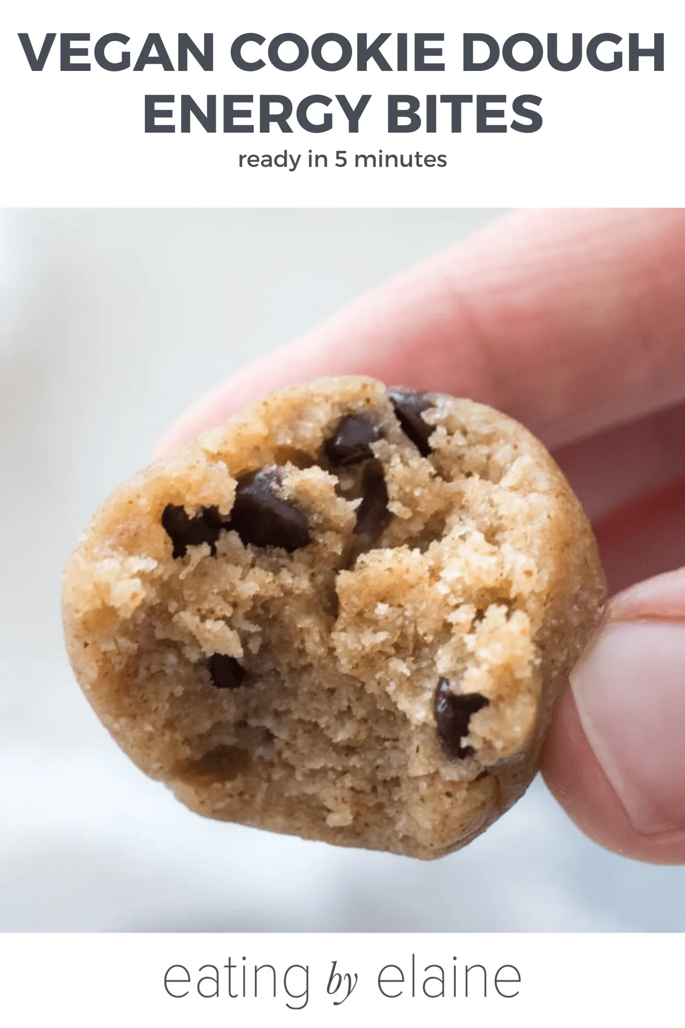 Grain Free Vegan Chocolate Chip Cookie Dough Energy Bites